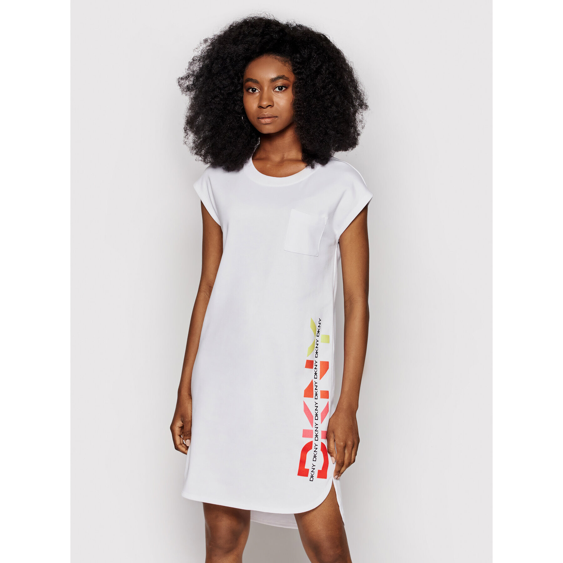 DKNY Ежедневна рокля P1BUTB2J Бял Regular Fit - Pepit.bg