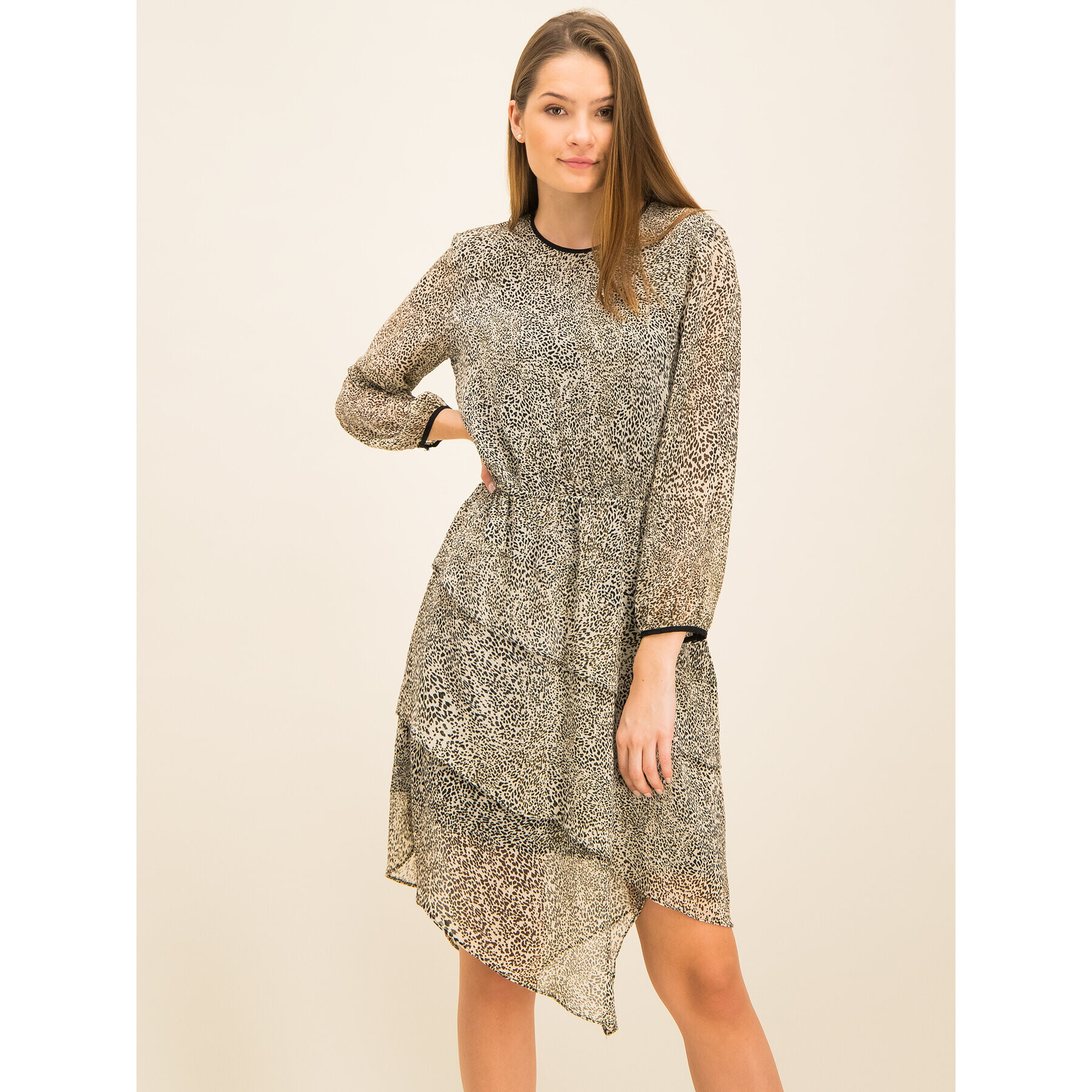 DKNY Ежедневна рокля P9HB8COH Бежов Regular Fit - Pepit.bg
