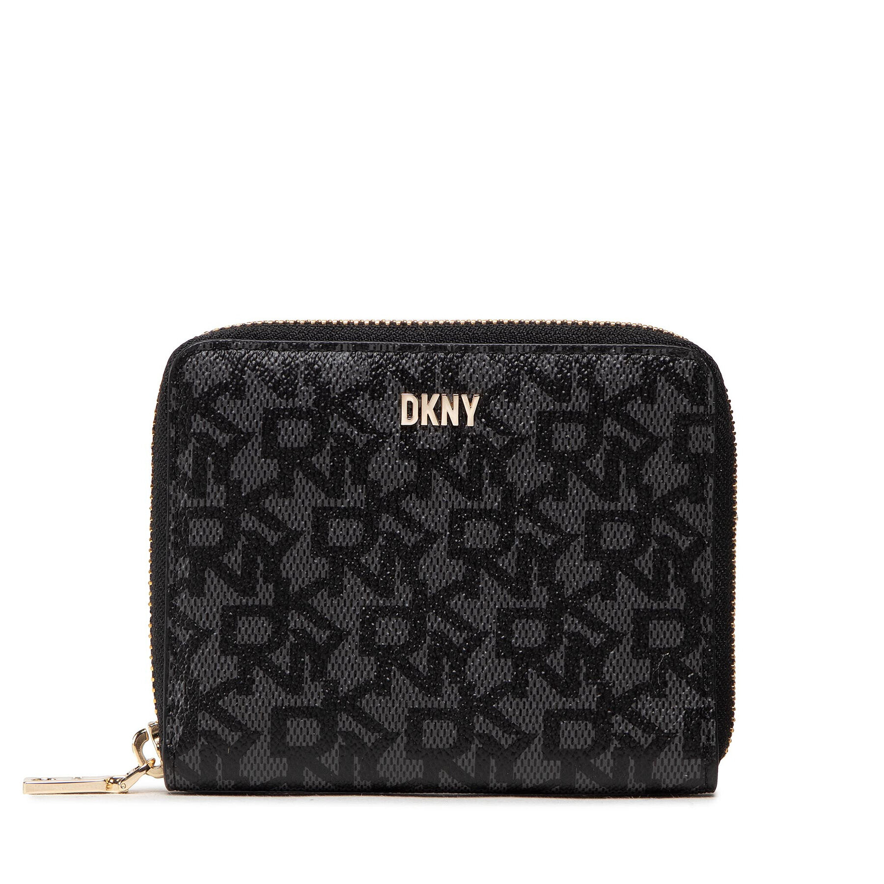 DKNY Голям дамски портфейл Bryant Sm Zip Aroun R831J656 Черен - Pepit.bg