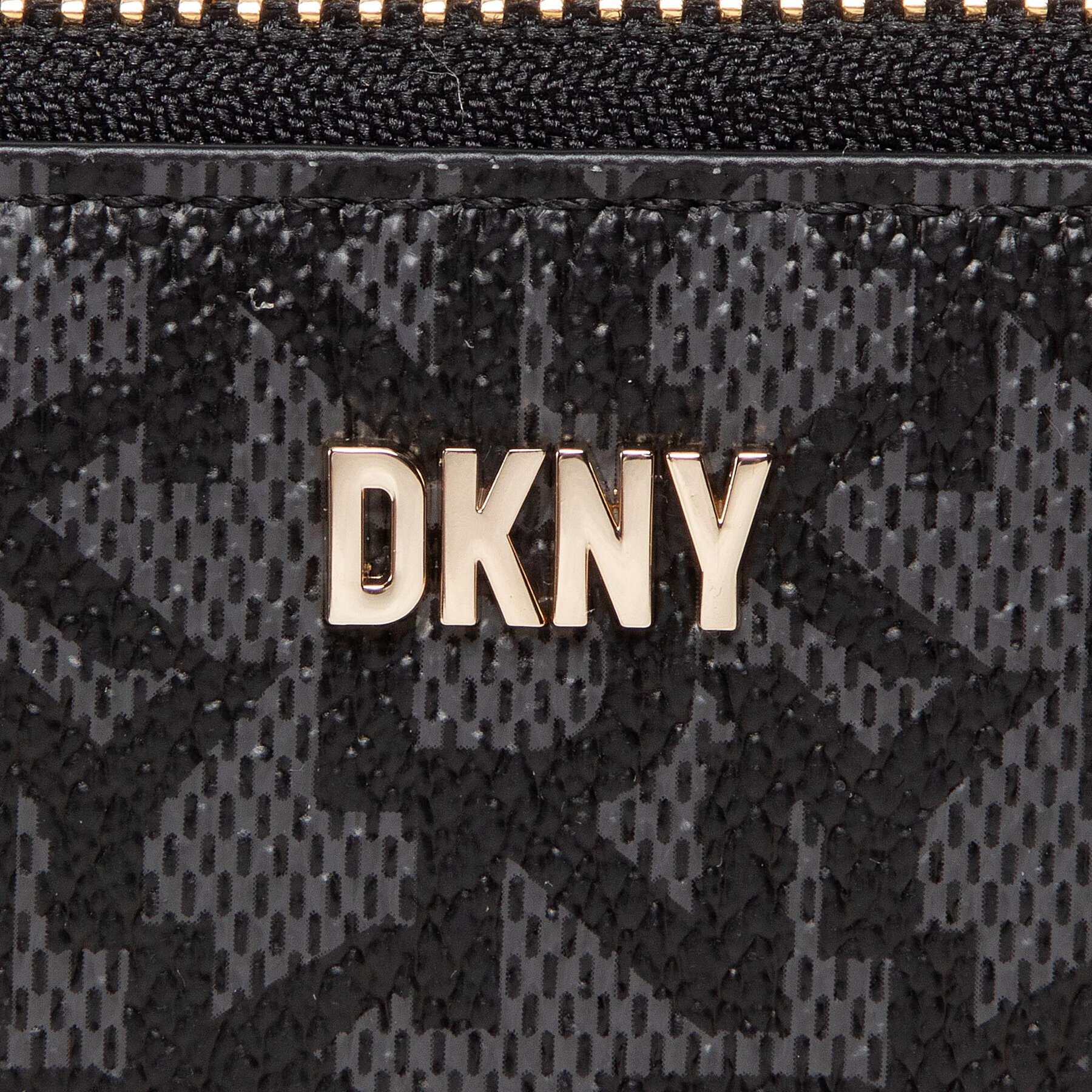 DKNY Голям дамски портфейл Bryant Sm Zip Aroun R831J656 Черен - Pepit.bg