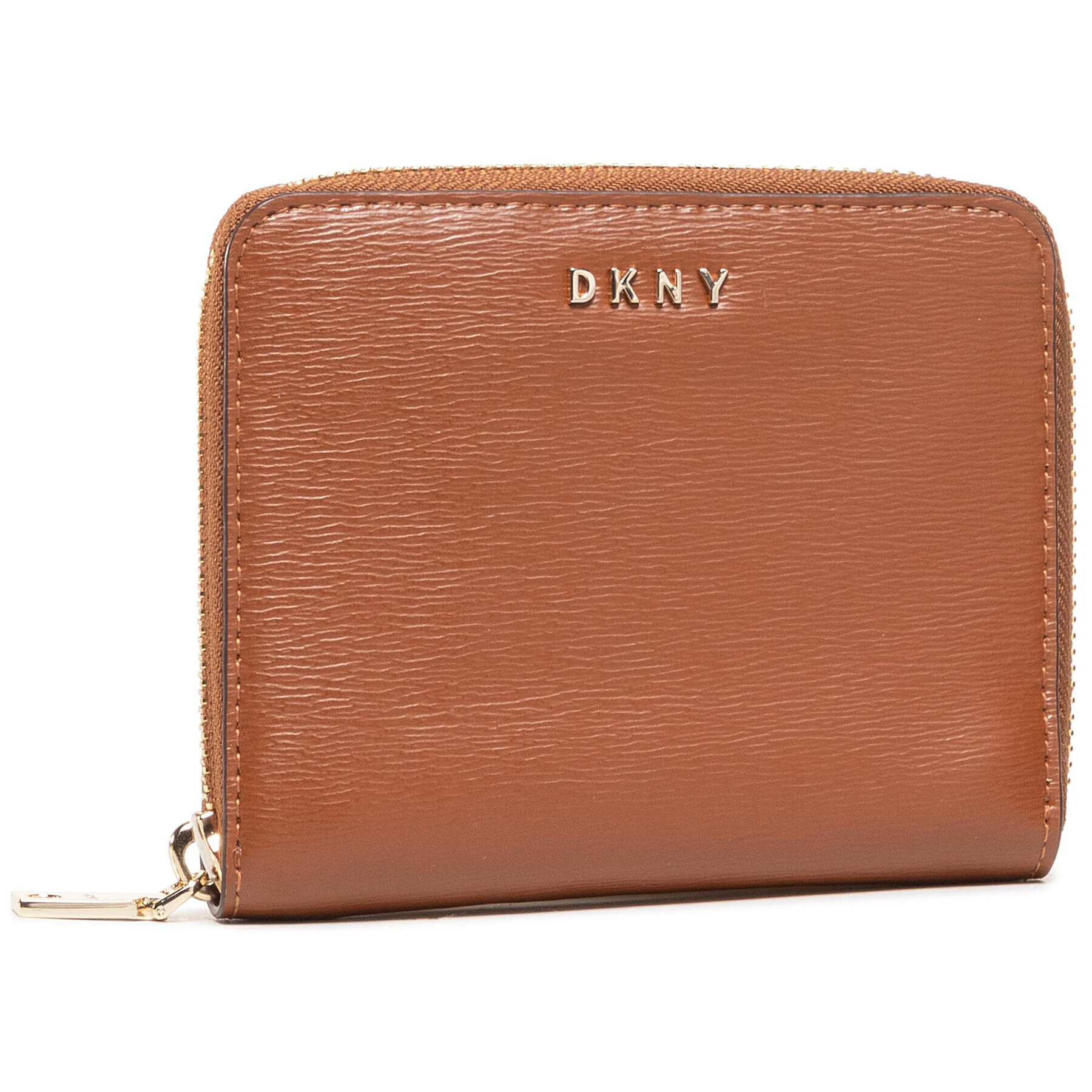 DKNY Голям дамски портфейл Bryant-Sm Zip Around R8313656 Кафяв - Pepit.bg