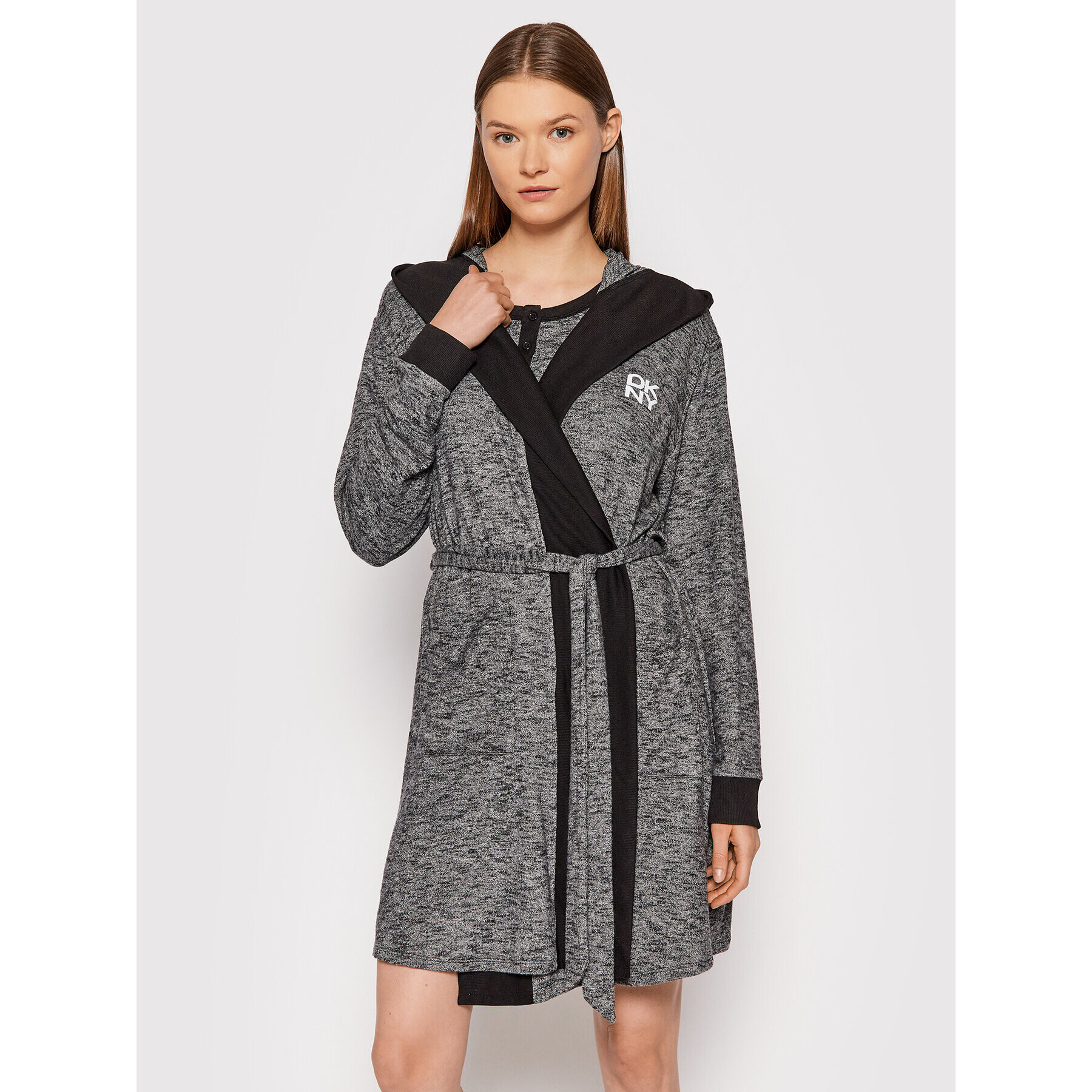 DKNY Халат YI2022485 Сив - Pepit.bg