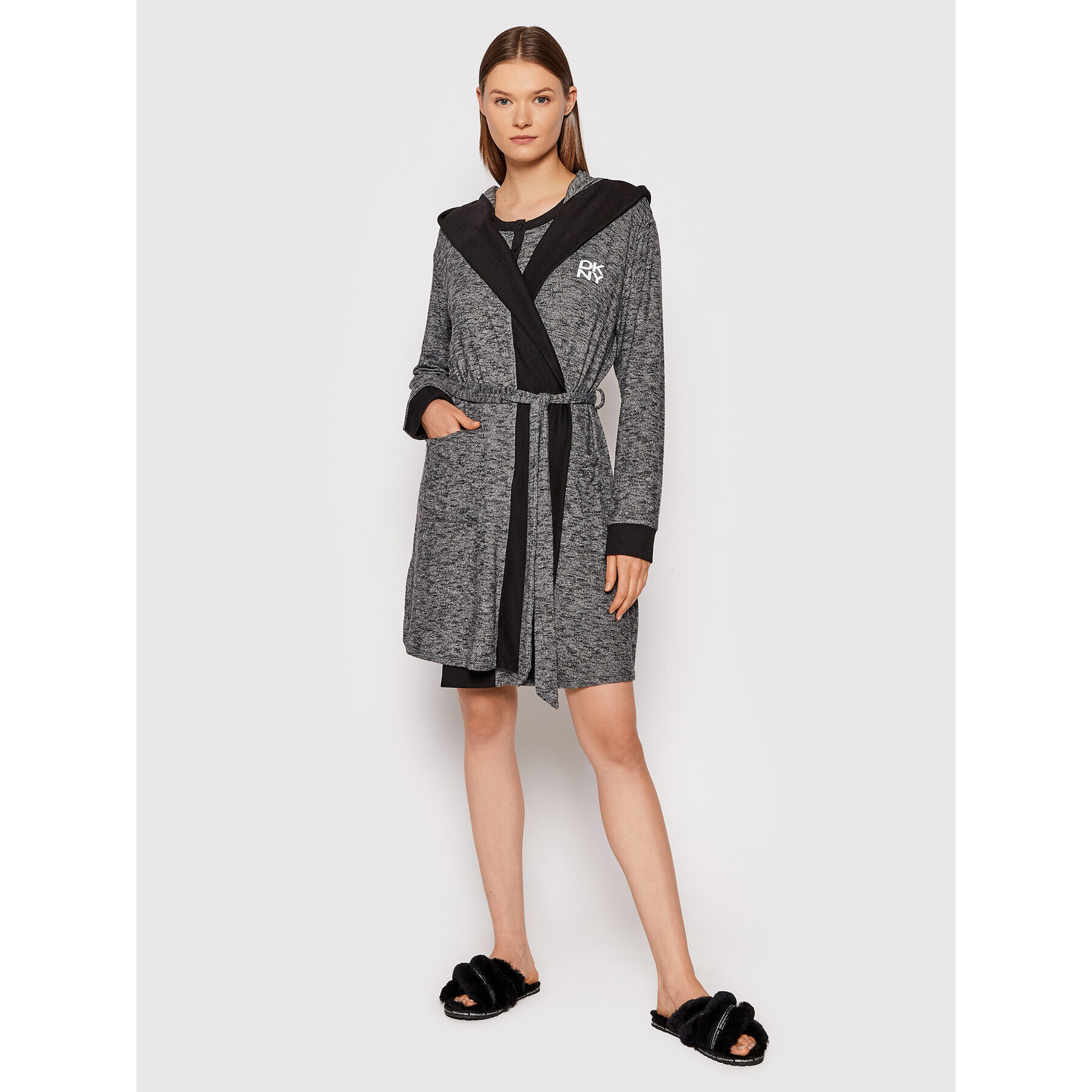 DKNY Халат YI2022485 Сив - Pepit.bg