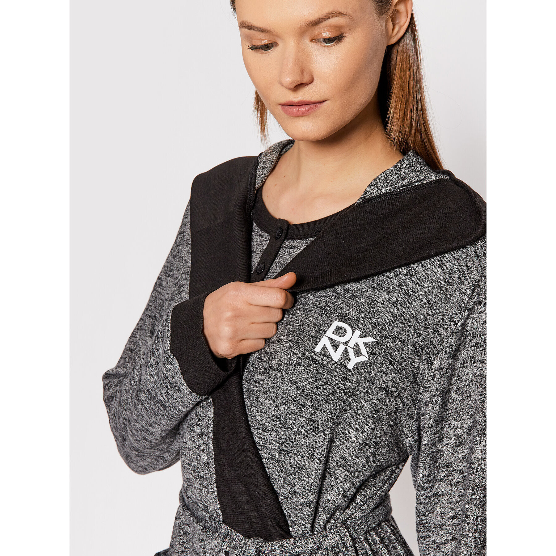 DKNY Халат YI2022485 Сив - Pepit.bg