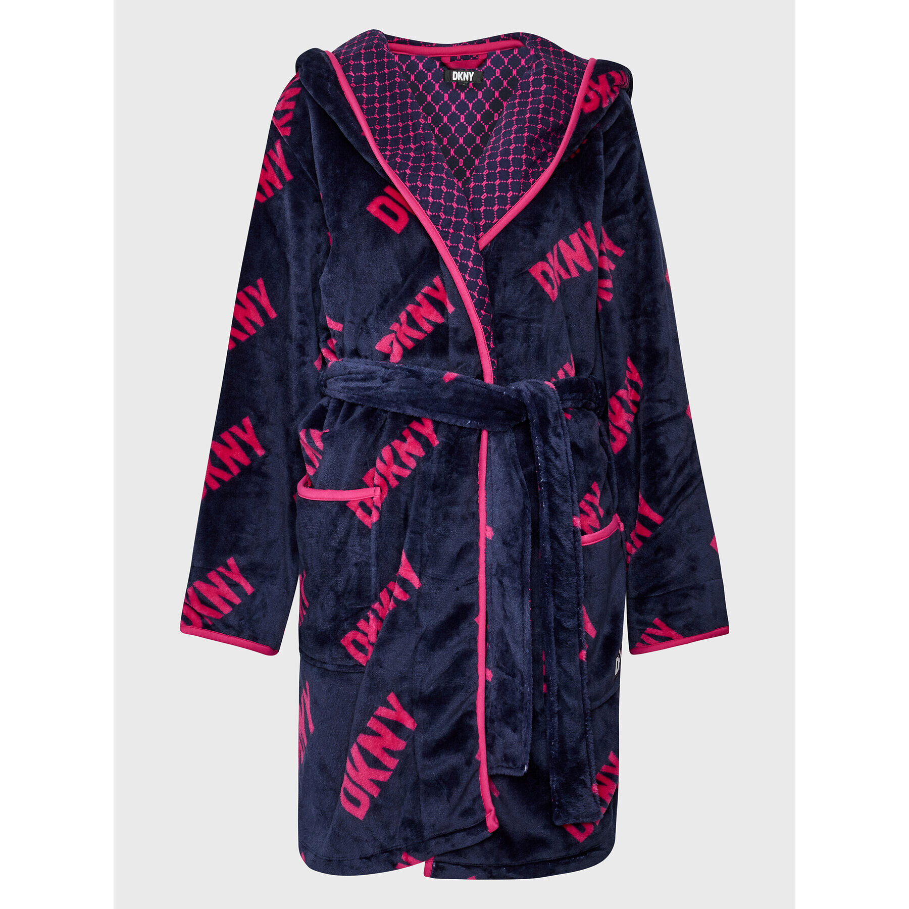 DKNY Халат YI2122607 Тъмносин - Pepit.bg