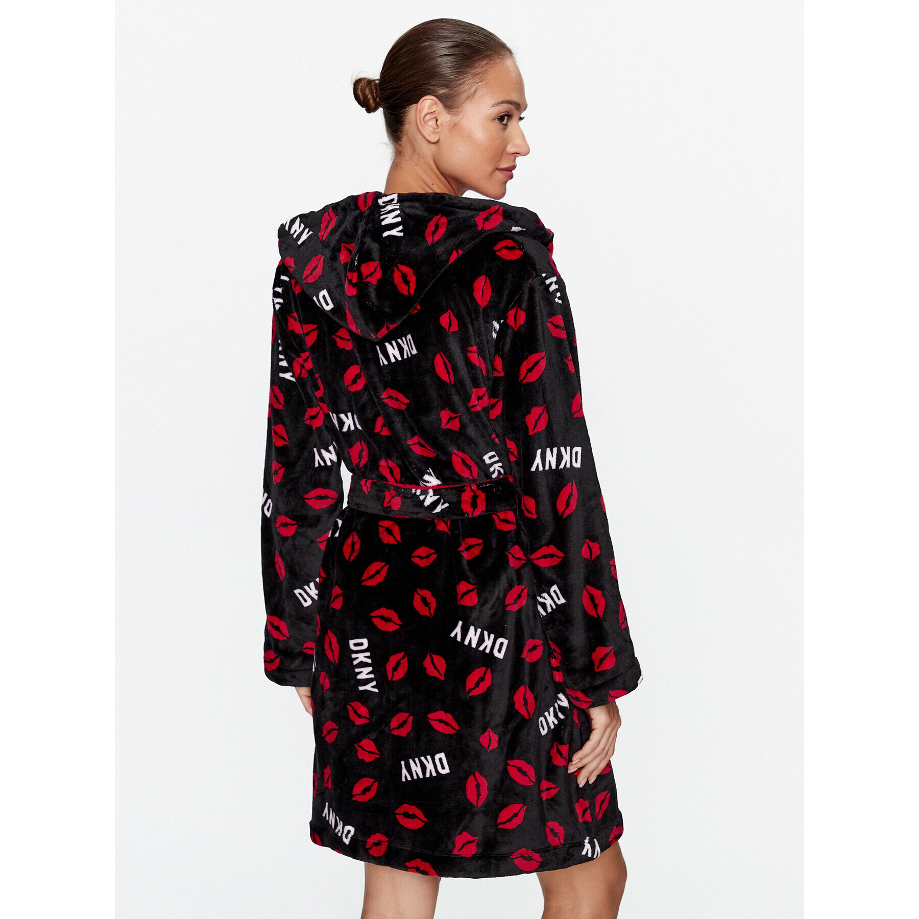 DKNY Халат YI2322688 Черен Regular Fit - Pepit.bg