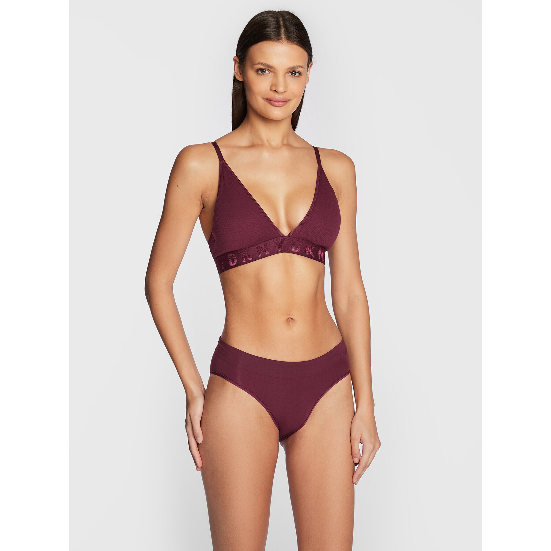 DKNY Класически дамски бикини DK5017 Бордо - Pepit.bg