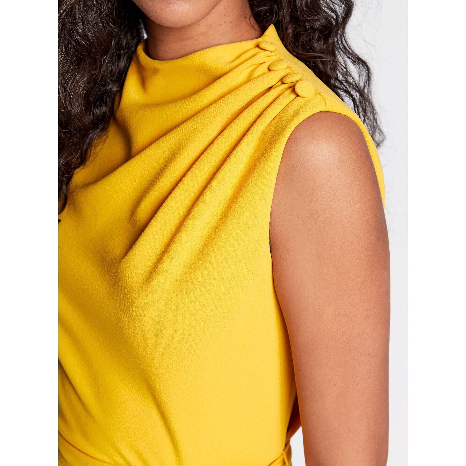 DKNY Коктейлна рокля DD2G1156 Жълт Regular Fit - Pepit.bg