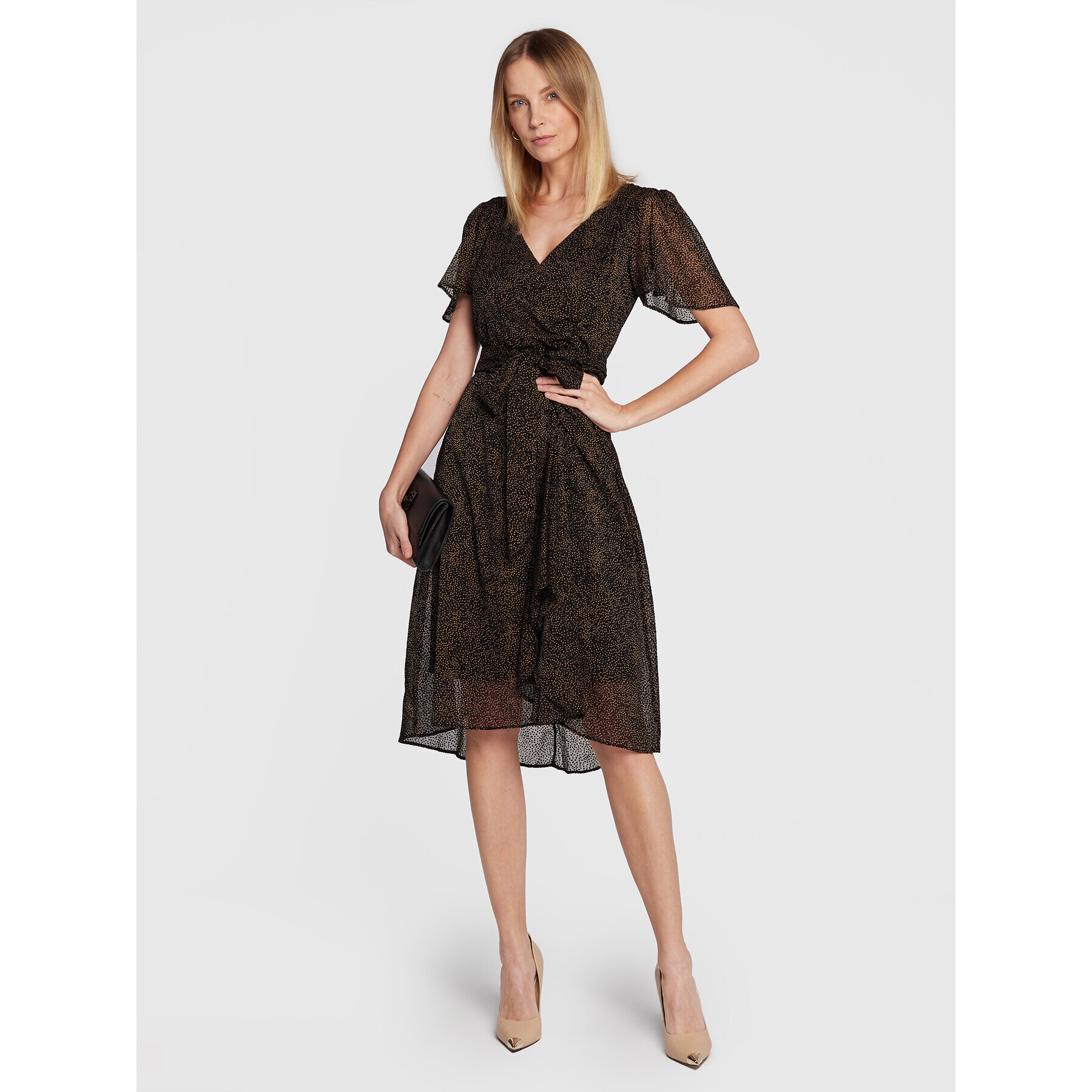 DKNY Коктейлна рокля DD2G3155 Черен Regular Fit - Pepit.bg