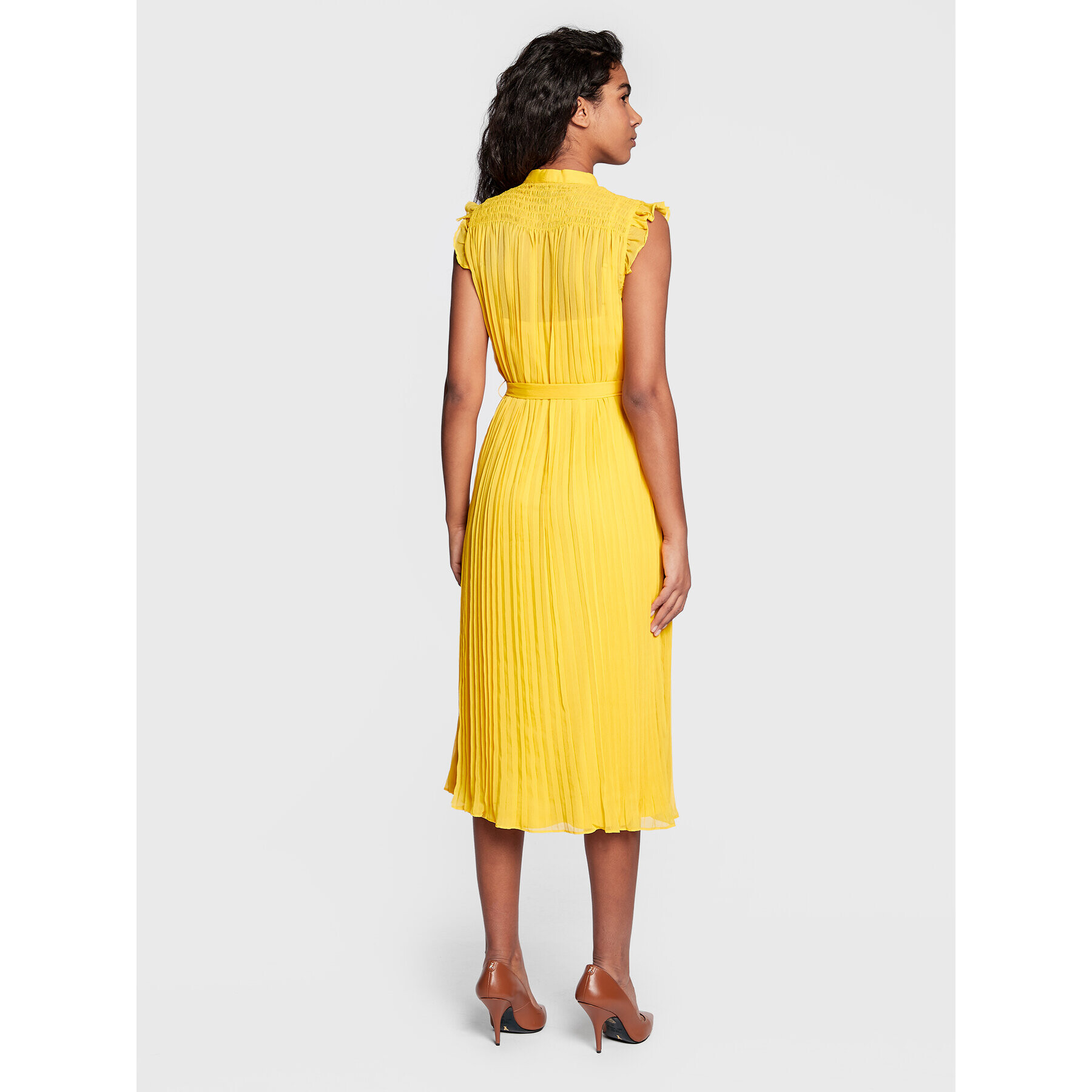 DKNY Коктейлна рокля DD2GI937 Жълт Regular Fit - Pepit.bg