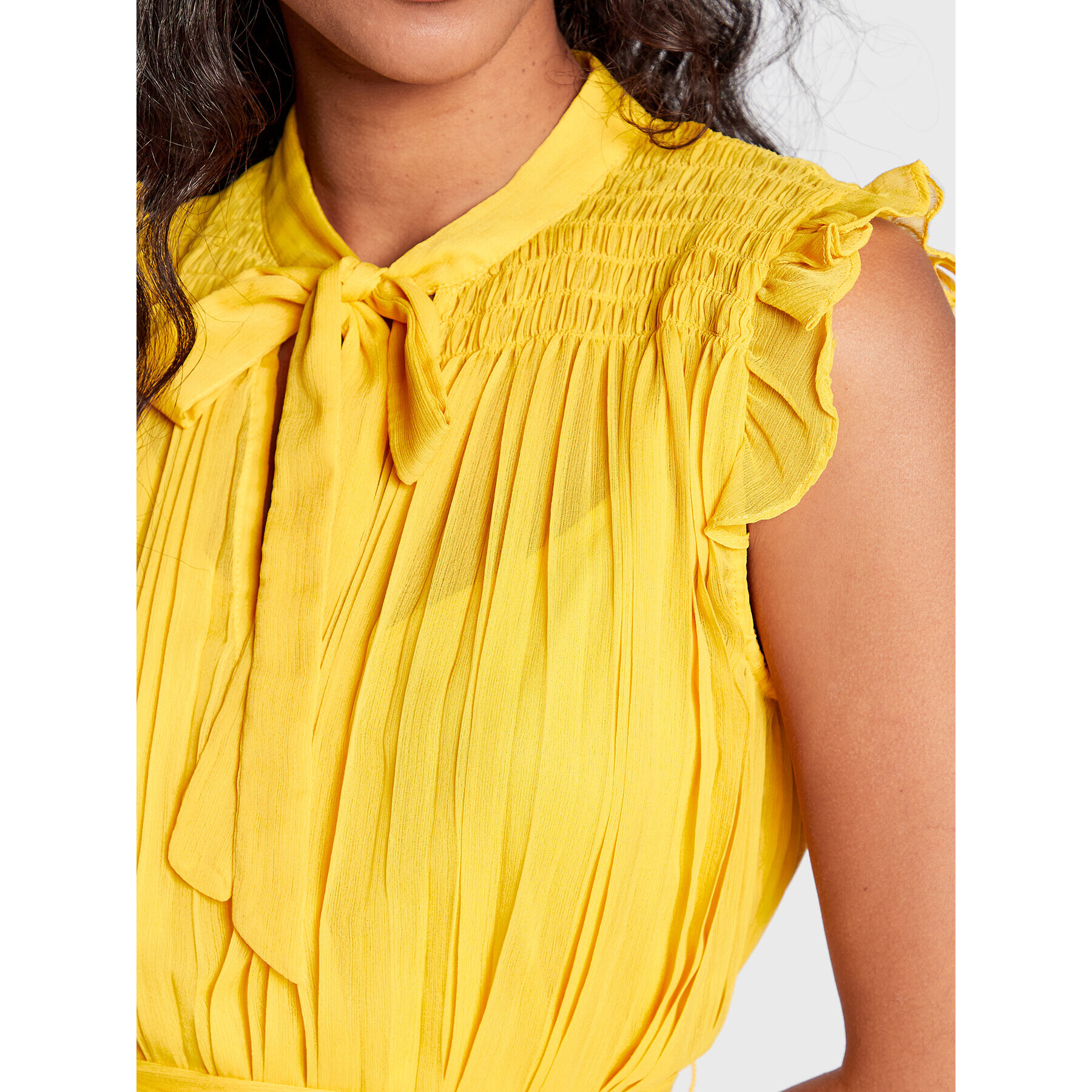 DKNY Коктейлна рокля DD2GI937 Жълт Regular Fit - Pepit.bg