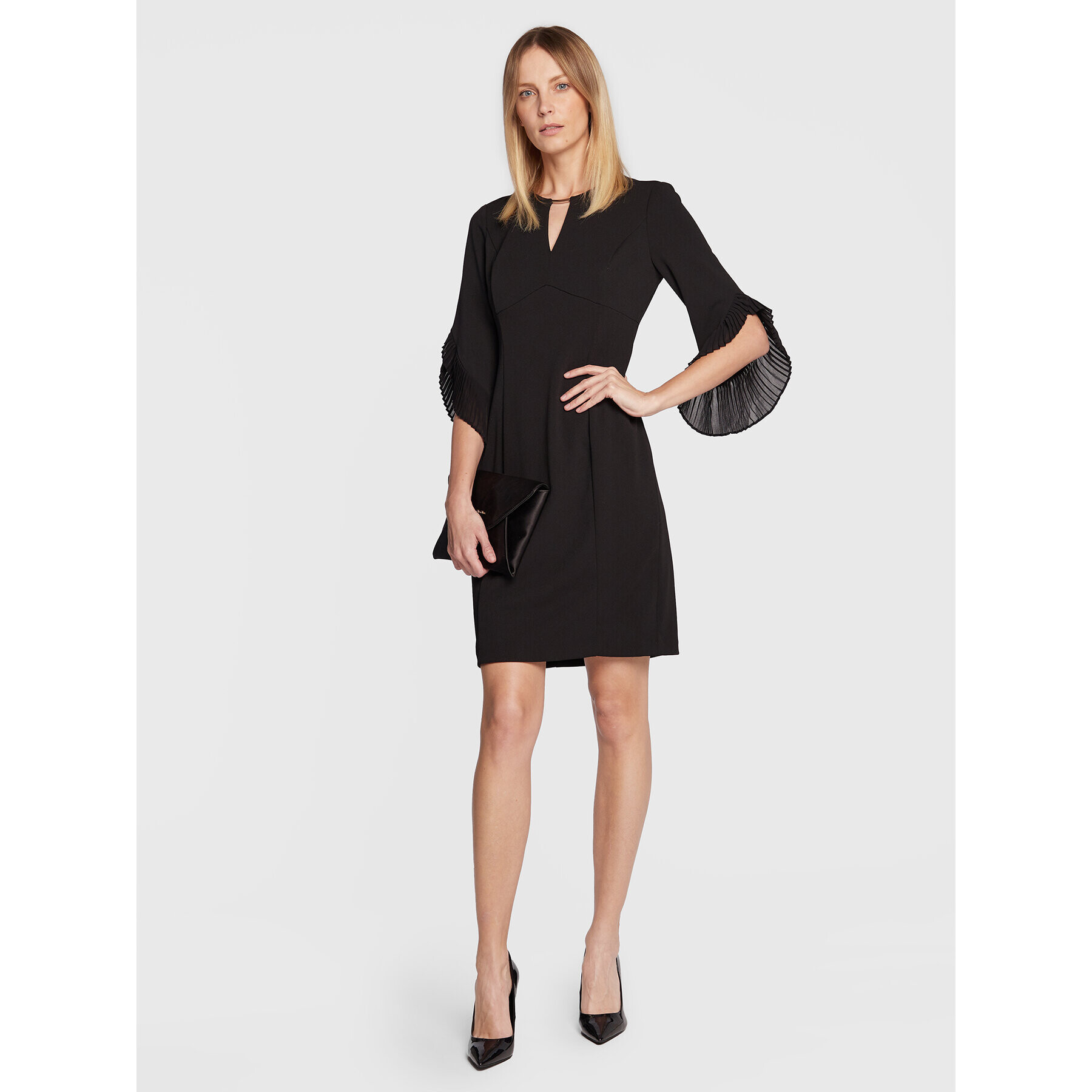 DKNY Коктейлна рокля DD2J2249 Черен Regular Fit - Pepit.bg