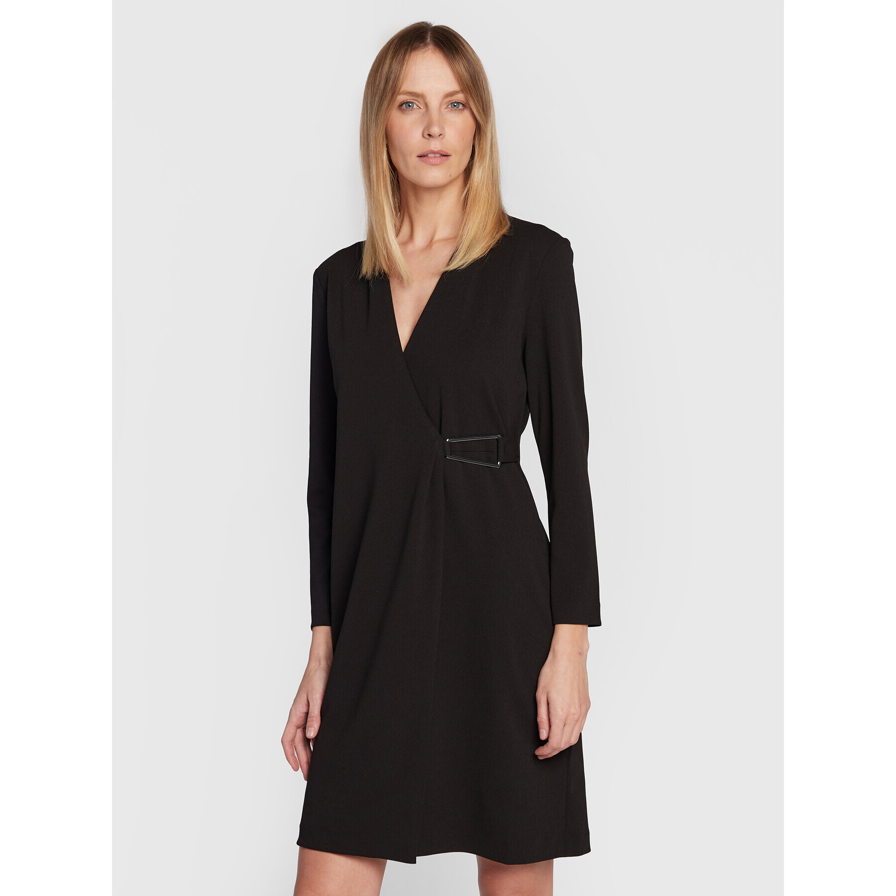 DKNY Коктейлна рокля DD2JR196 Черен Regular Fit - Pepit.bg