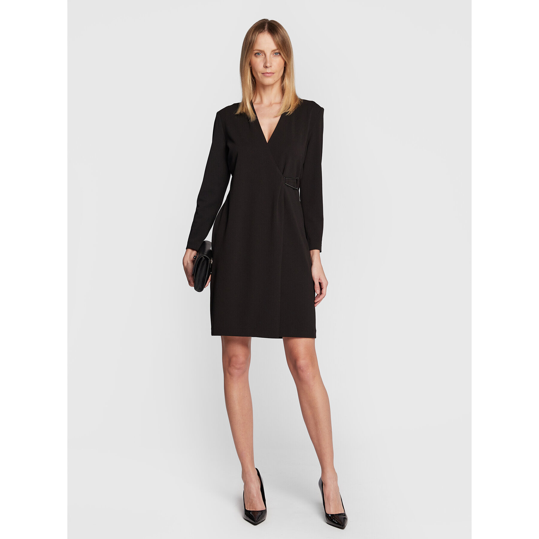 DKNY Коктейлна рокля DD2JR196 Черен Regular Fit - Pepit.bg