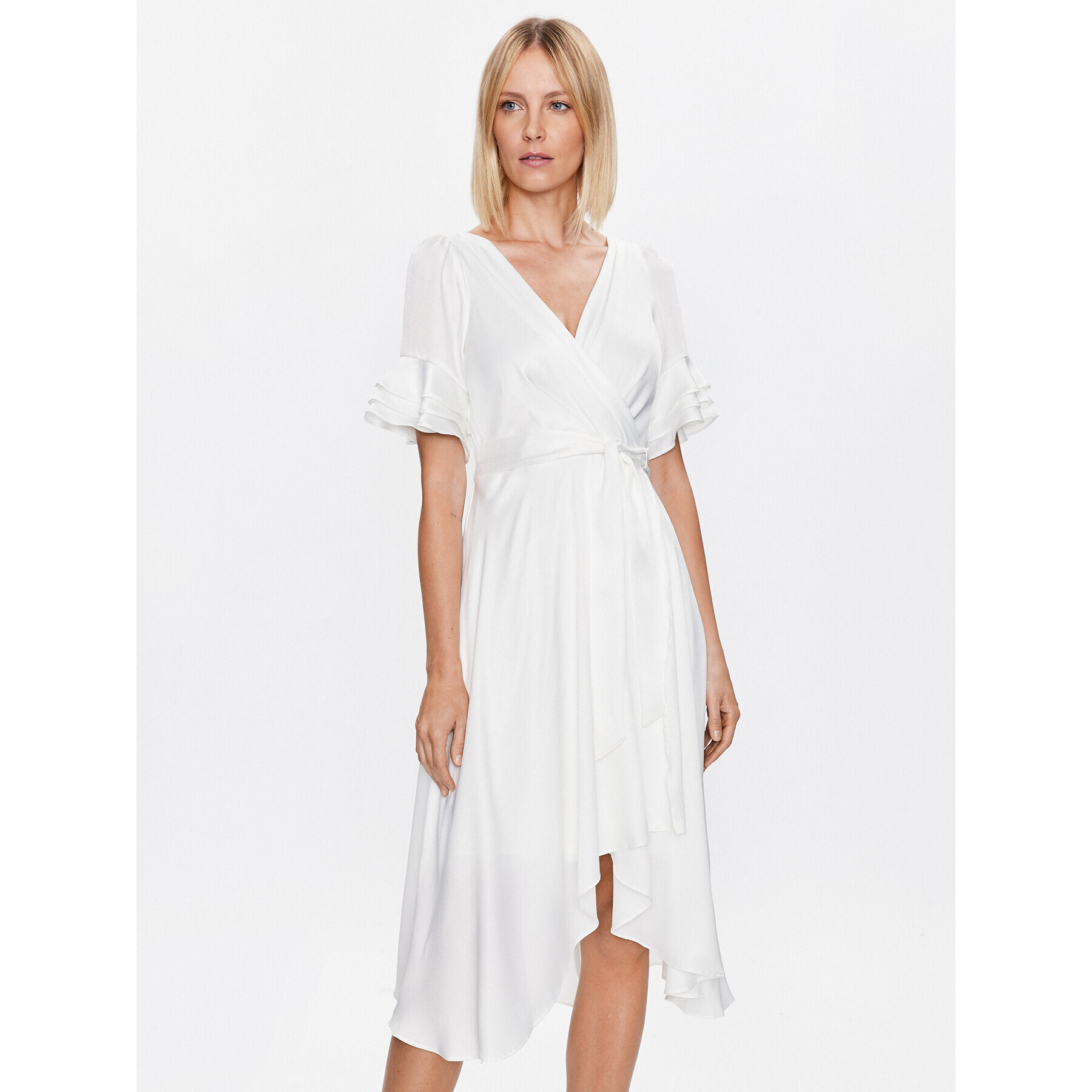 DKNY Коктейлна рокля DD3BM335 Екрю Regular Fit - Pepit.bg