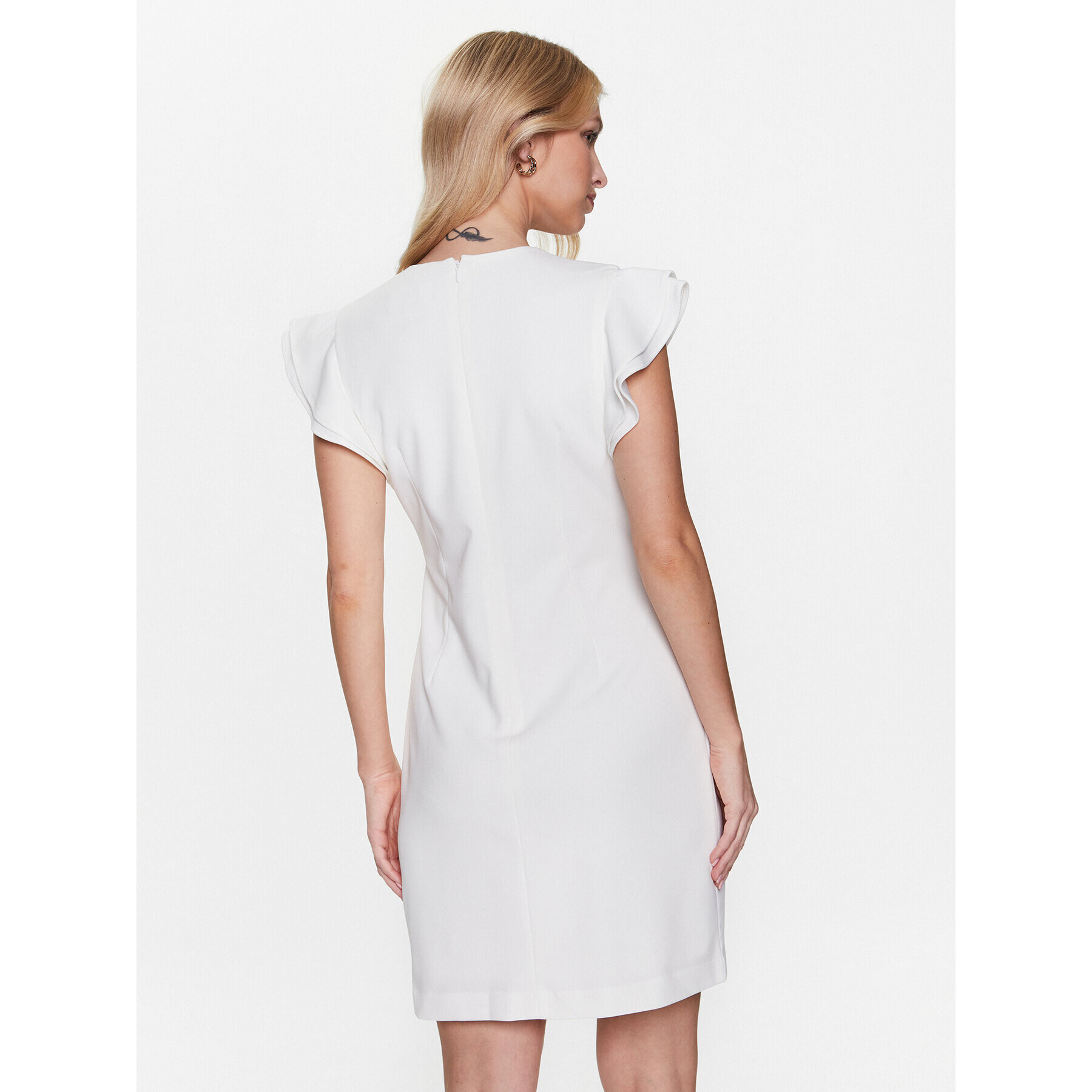 DKNY Коктейлна рокля DD3C1468 Бял Regular Fit - Pepit.bg