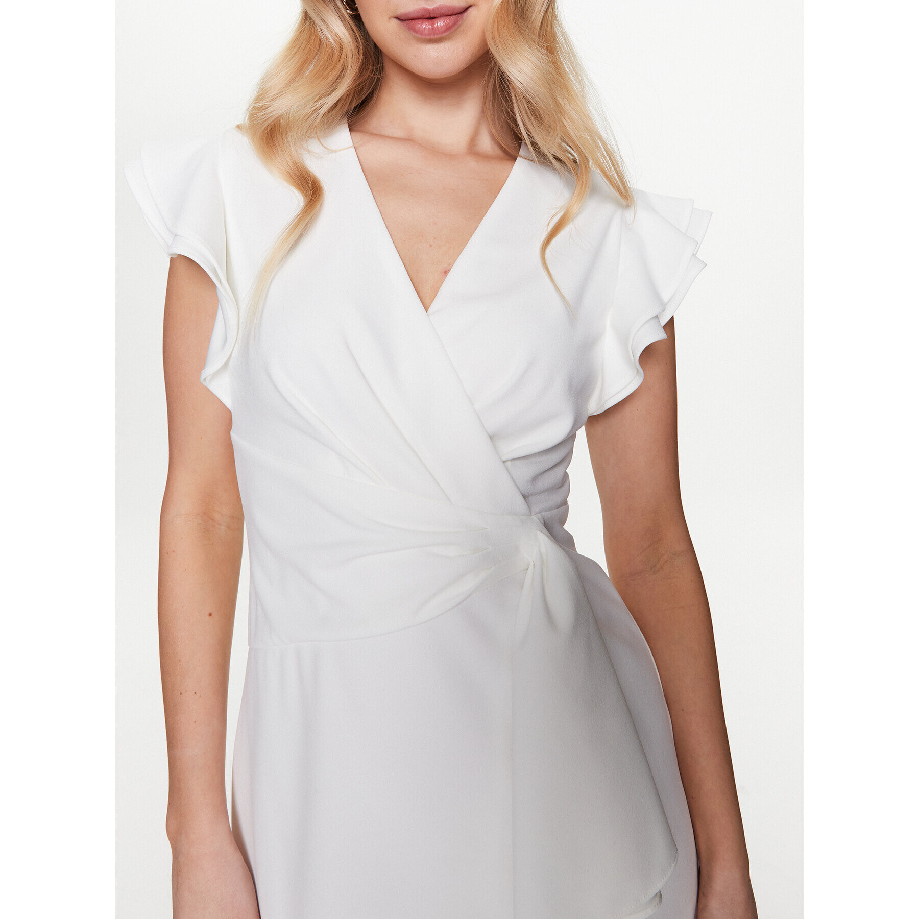 DKNY Коктейлна рокля DD3C1468 Бял Regular Fit - Pepit.bg