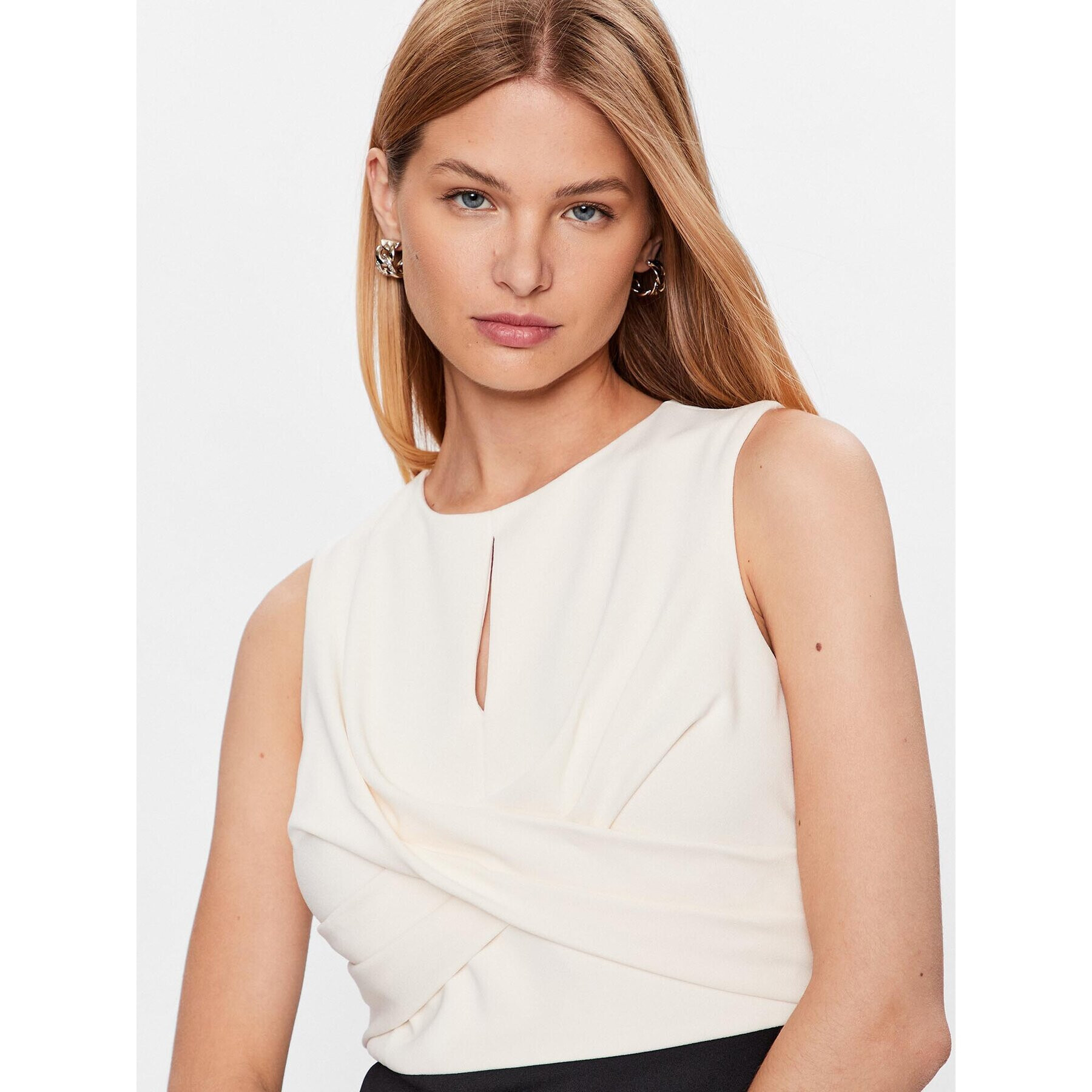 DKNY Коктейлна рокля DD3E1963 Екрю Regular Fit - Pepit.bg