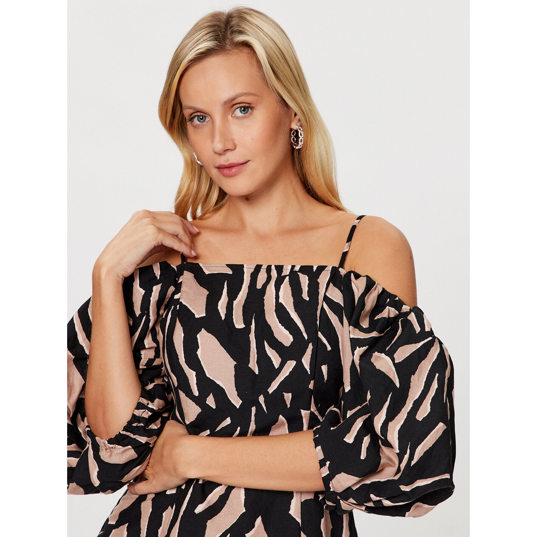 DKNY Коктейлна рокля P3ABWQDB Черен Regular Fit - Pepit.bg