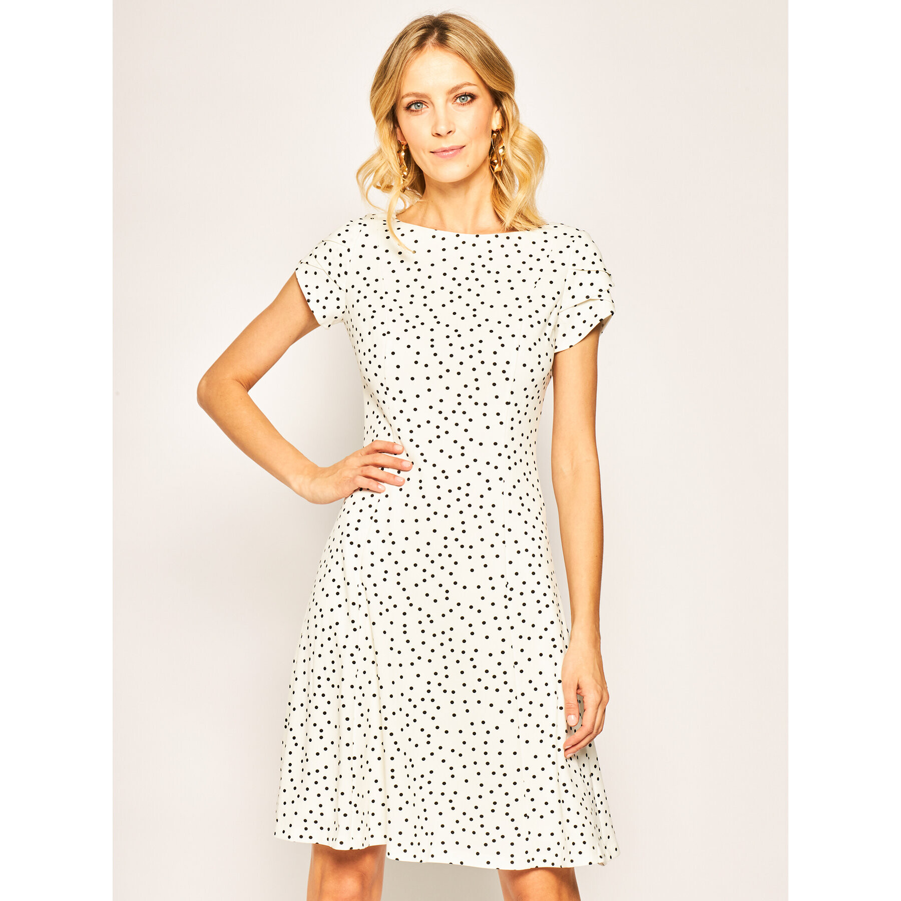 DKNY Коктейлна рокля DD0A2074 Бял Regular Fit - Pepit.bg