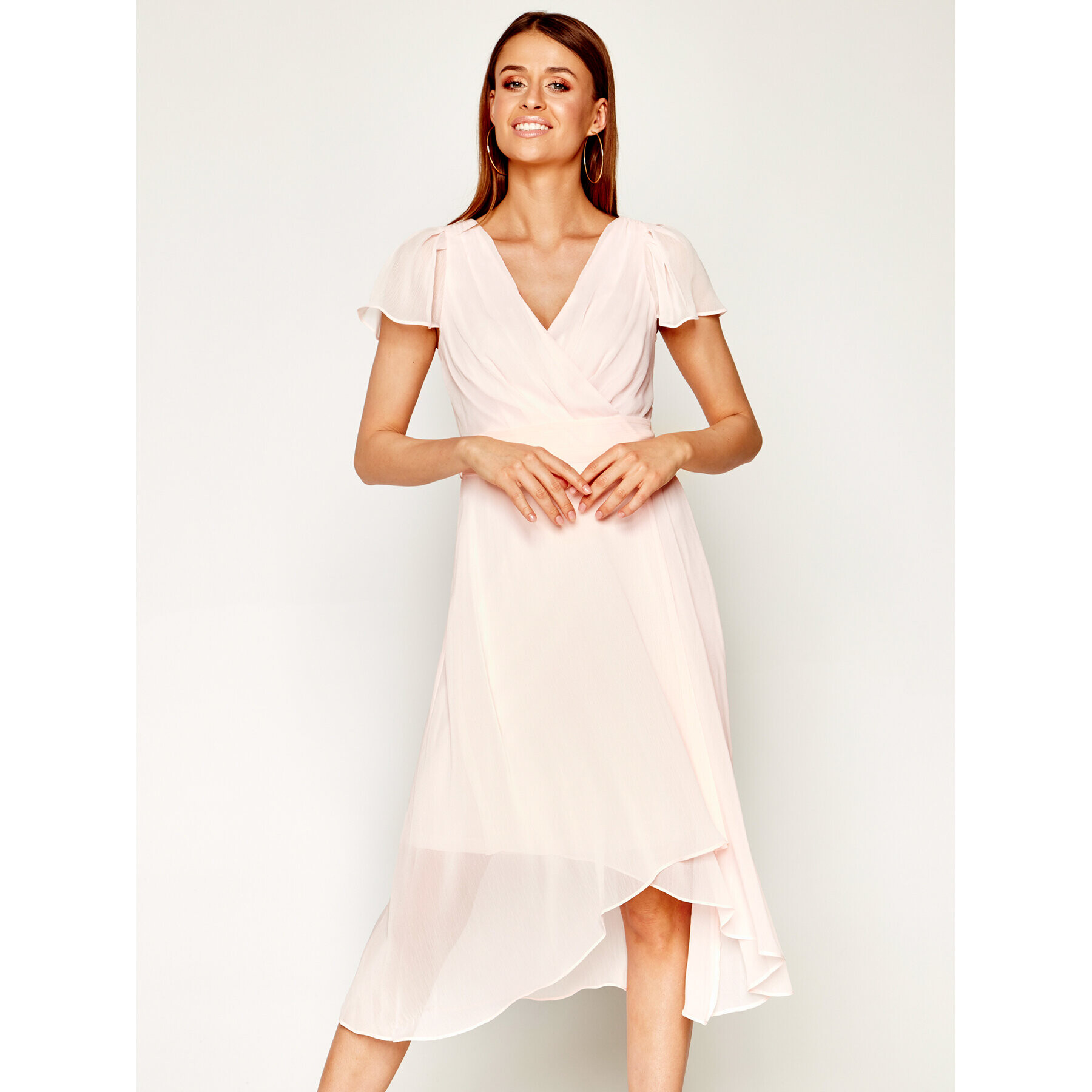 DKNY Коктейлна рокля DD0BI154 Розов Regular Fit - Pepit.bg