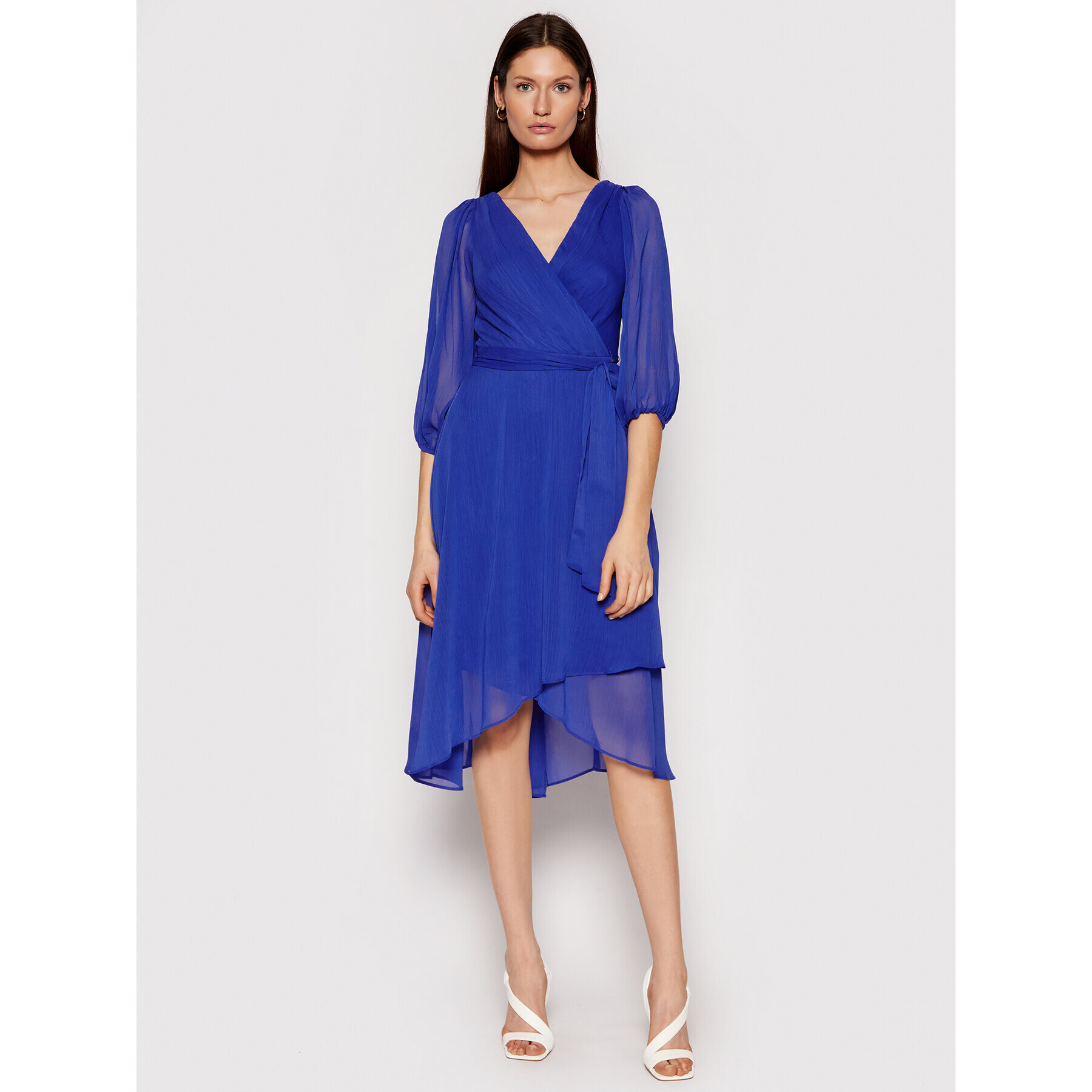 DKNY Коктейлна рокля DD0DI570 Тъмносин Regular Fit - Pepit.bg