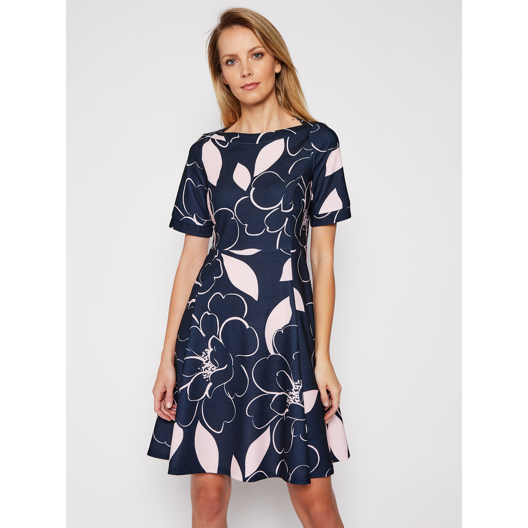 DKNY Коктейлна рокля DD0K2503 Тъмносин Regular Fit - Pepit.bg