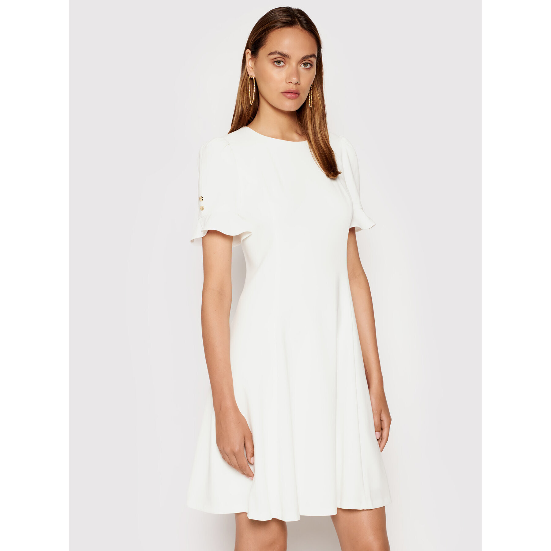 DKNY Коктейлна рокля DD1E1593 Бежов Regular Fit - Pepit.bg