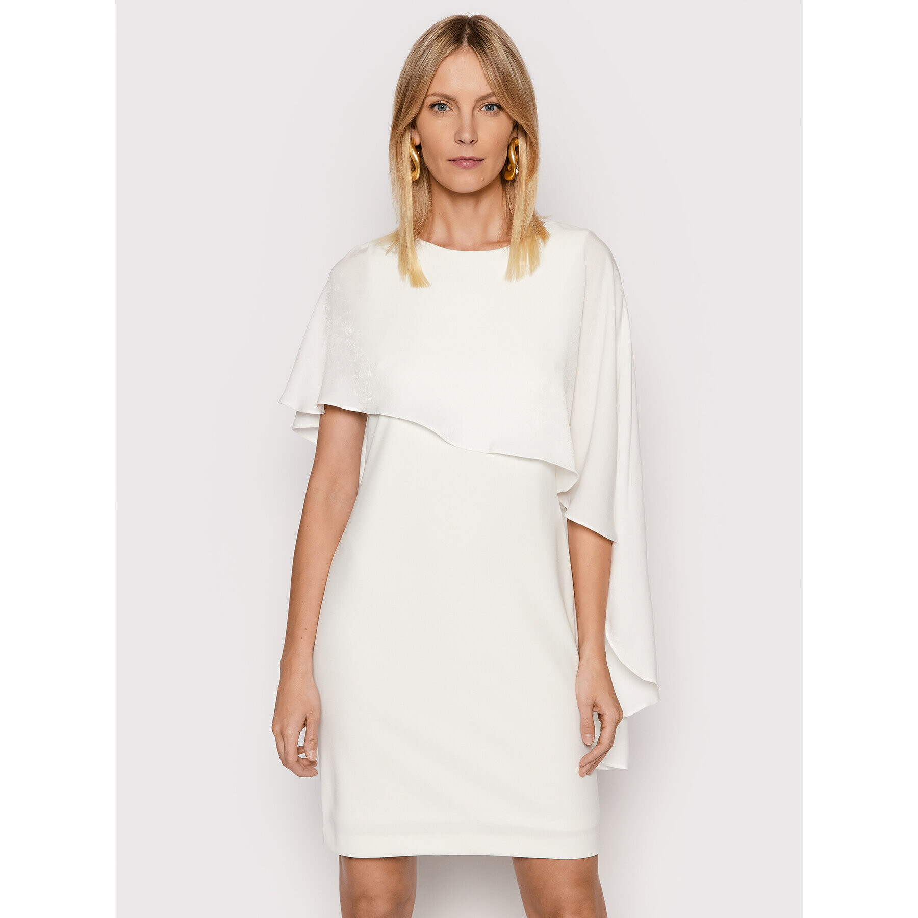DKNY Коктейлна рокля DD1J2123 Бял Regular Fit - Pepit.bg