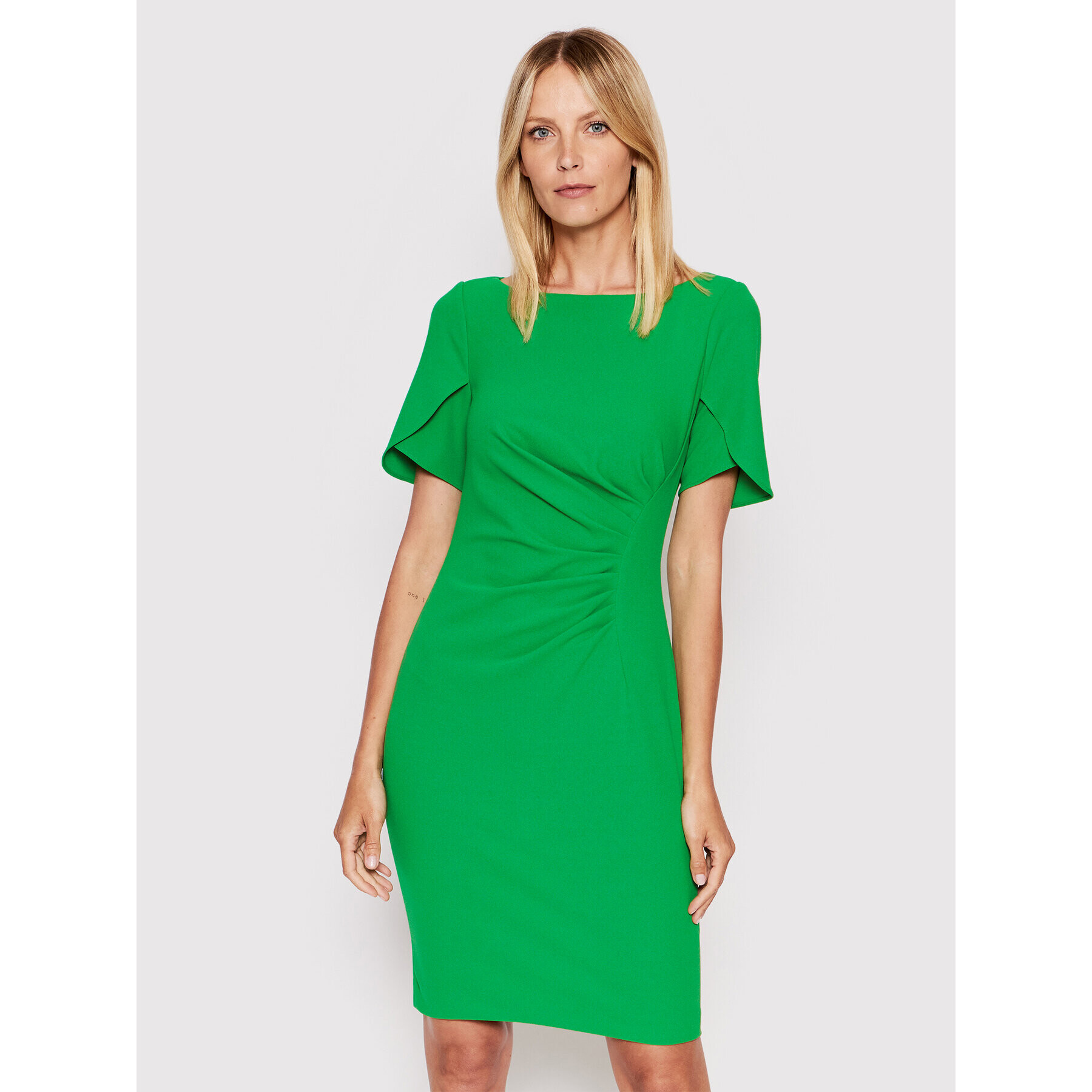 DKNY Коктейлна рокля DD2BN927 Зелен Slim Fit - Pepit.bg
