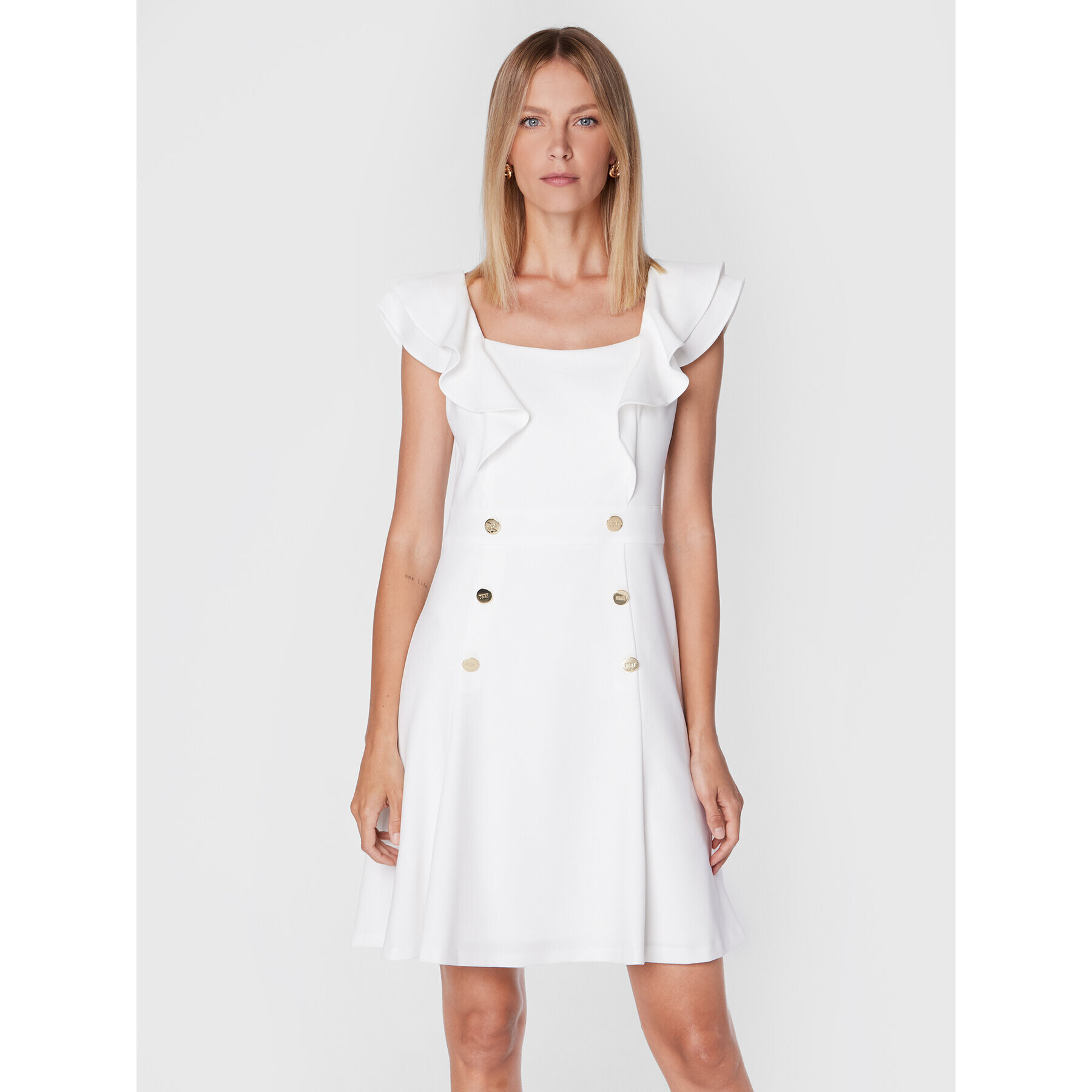 DKNY Коктейлна рокля DD2E1557 Бежов Regular Fit - Pepit.bg