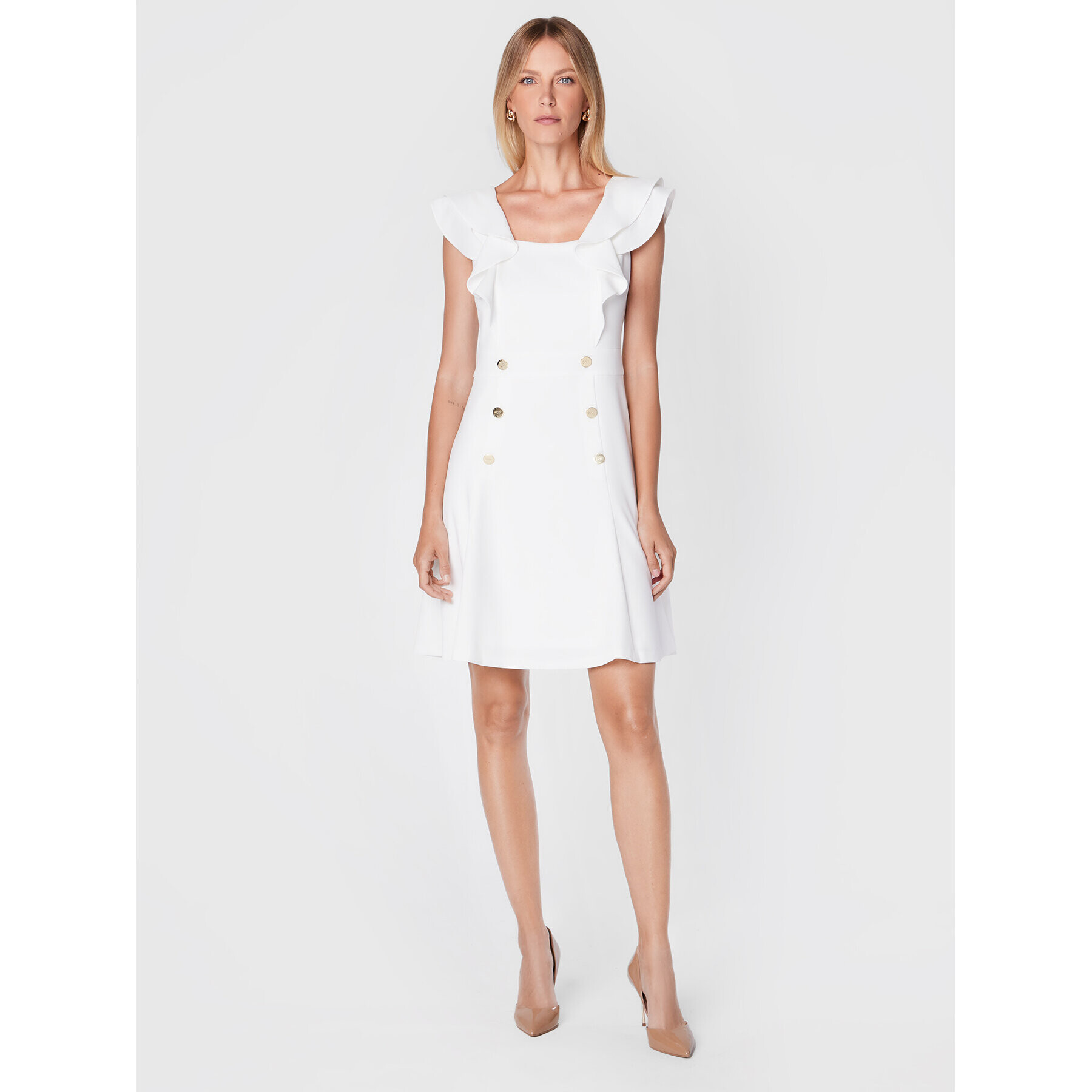 DKNY Коктейлна рокля DD2E1557 Бежов Regular Fit - Pepit.bg