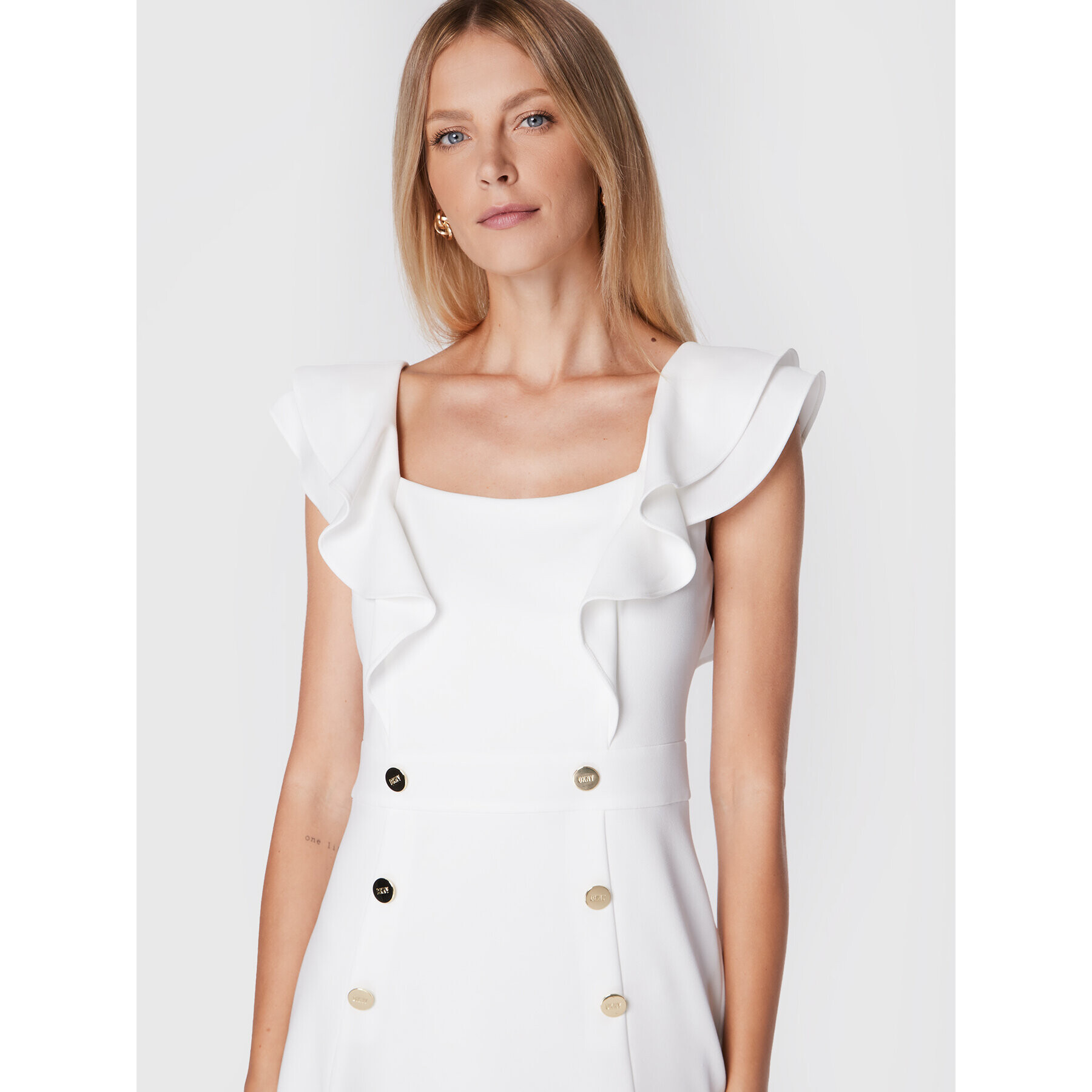 DKNY Коктейлна рокля DD2E1557 Бежов Regular Fit - Pepit.bg