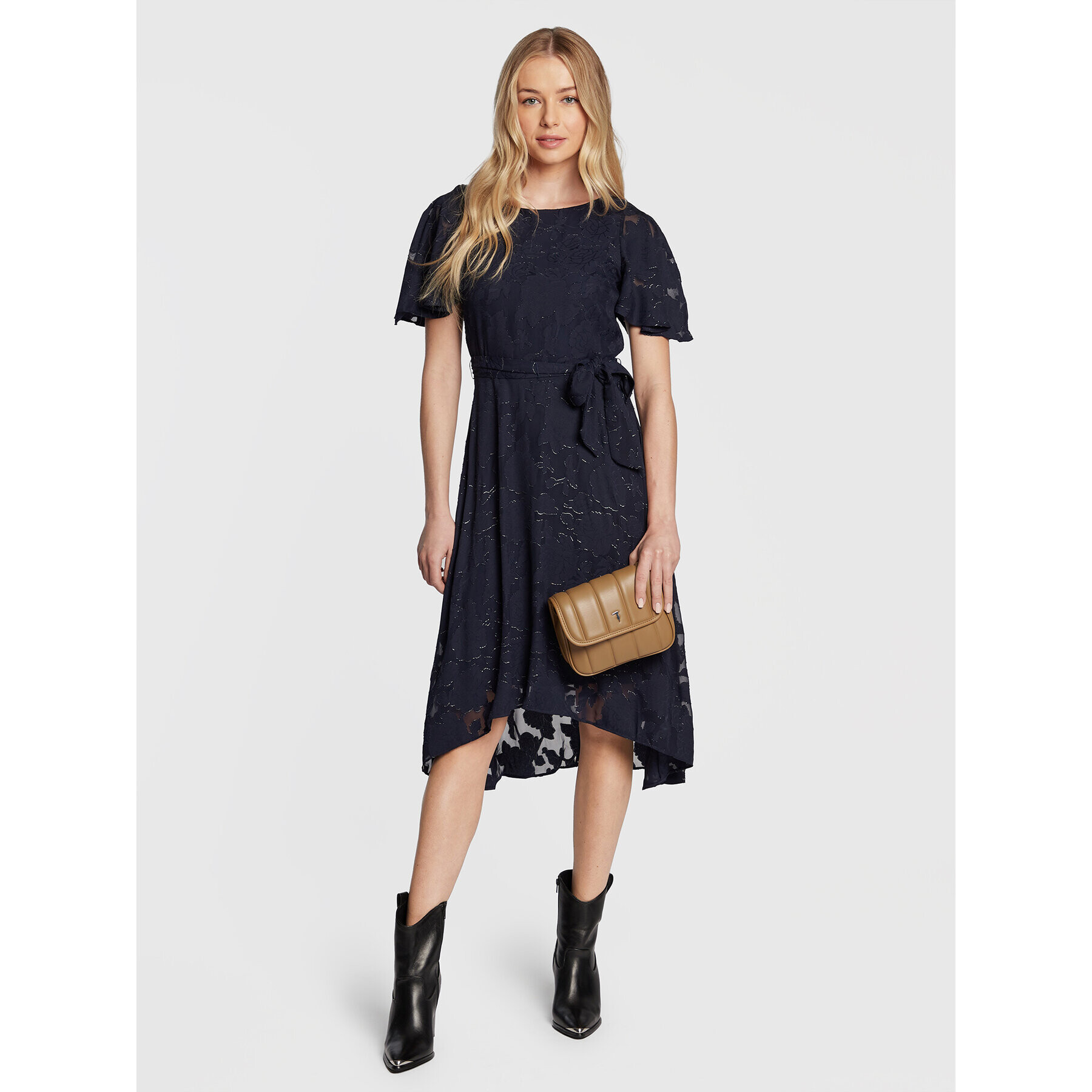 DKNY Коктейлна рокля DD2FA664 Тъмносин Regular Fit - Pepit.bg