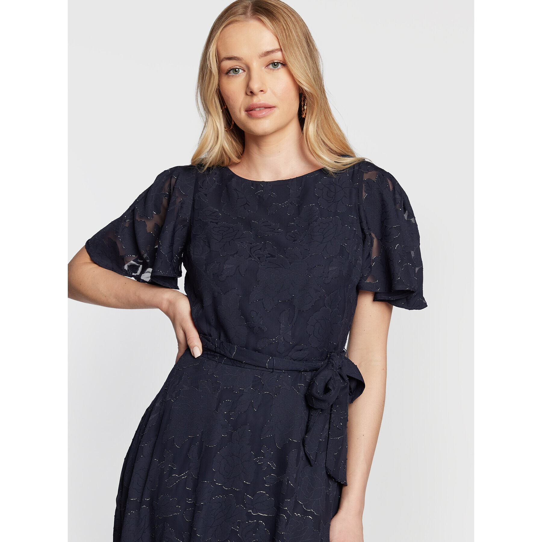 DKNY Коктейлна рокля DD2FA664 Тъмносин Regular Fit - Pepit.bg