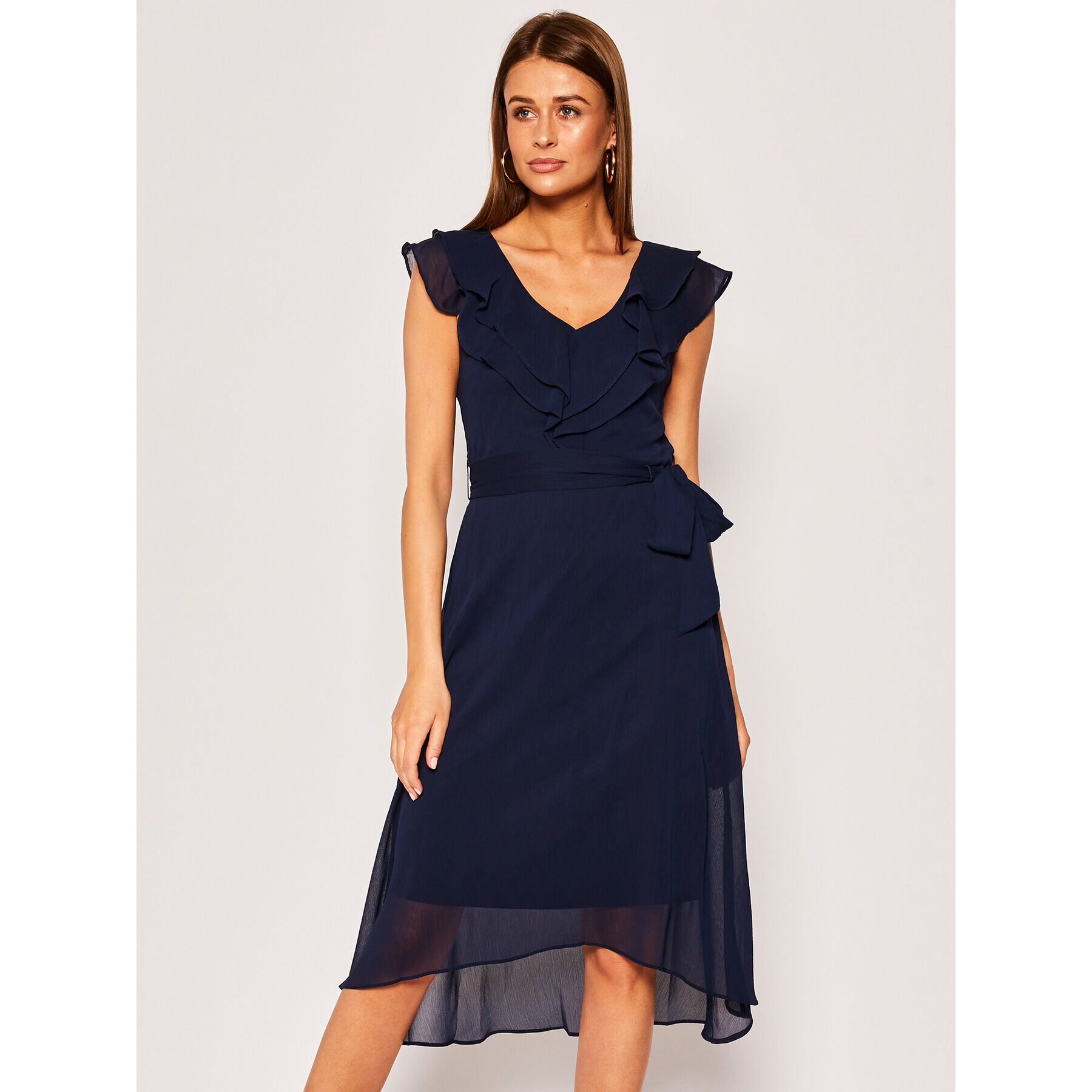DKNY Коктейлна рокля DD9DI414 Тъмносин Regular Fit - Pepit.bg