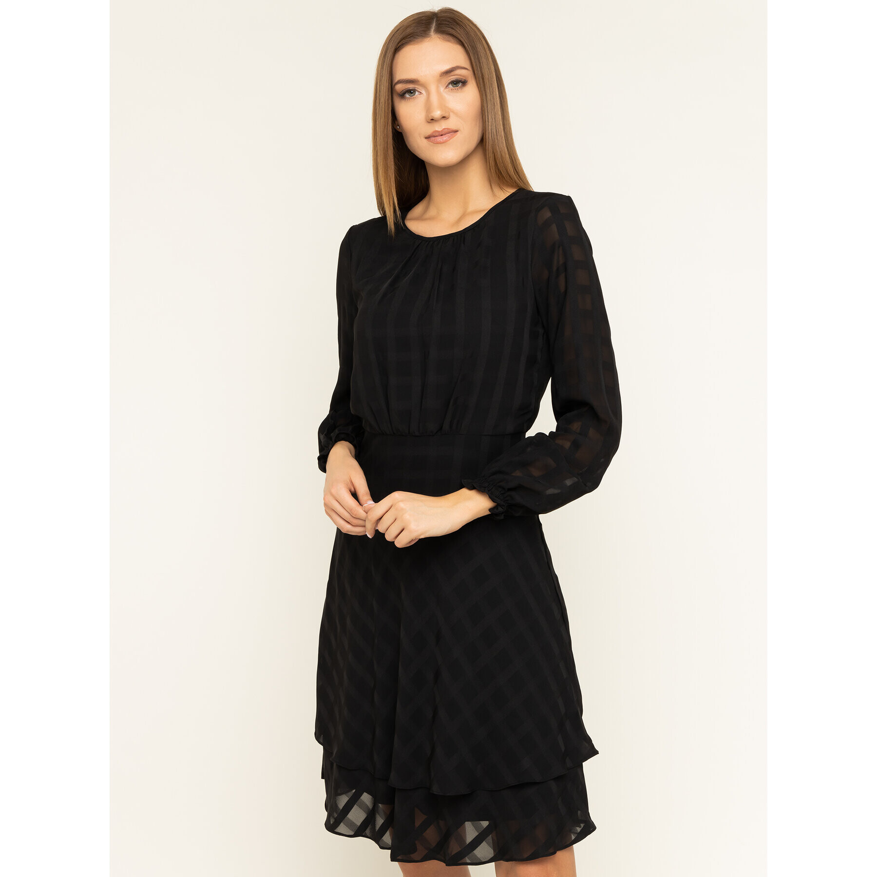 DKNY Коктейлна рокля DD9FY742 Черен Regular Fit - Pepit.bg