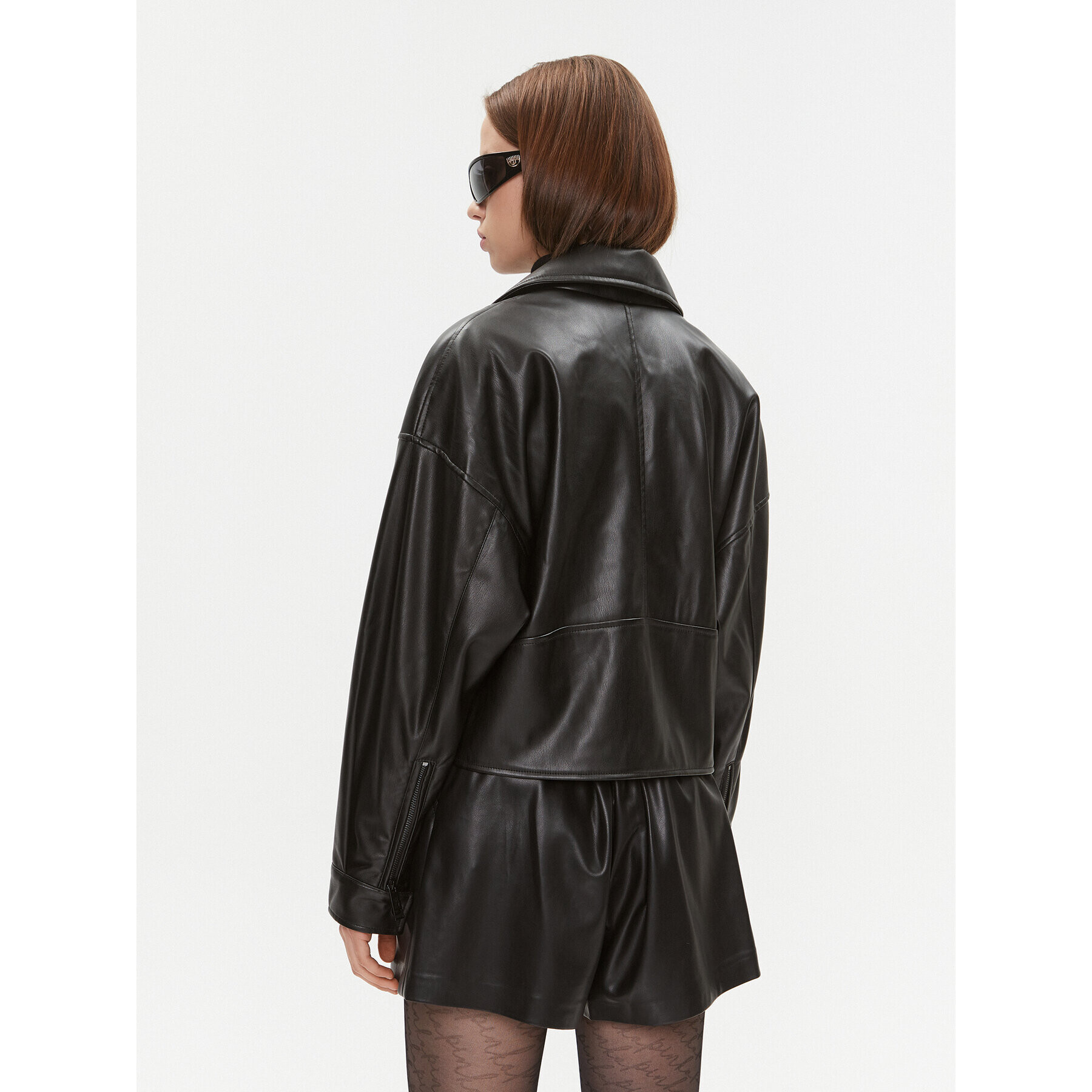 DKNY Кожено яке P3GCTQ52 Черен Regular Fit - Pepit.bg