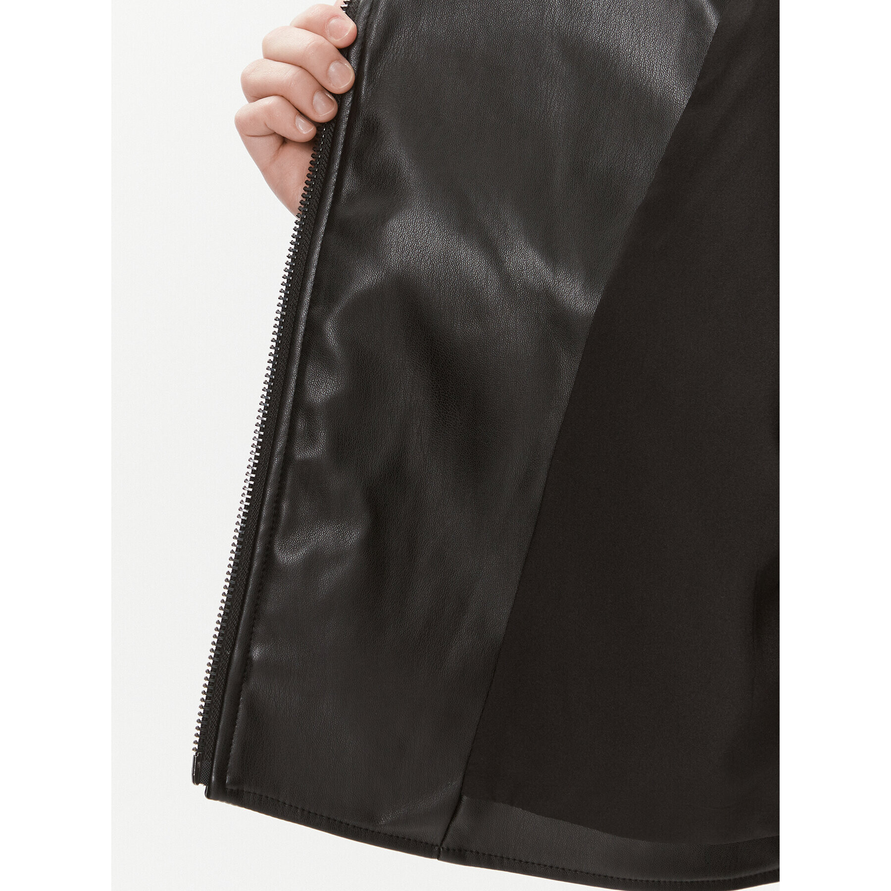 DKNY Кожено яке P3GCTQ52 Черен Regular Fit - Pepit.bg