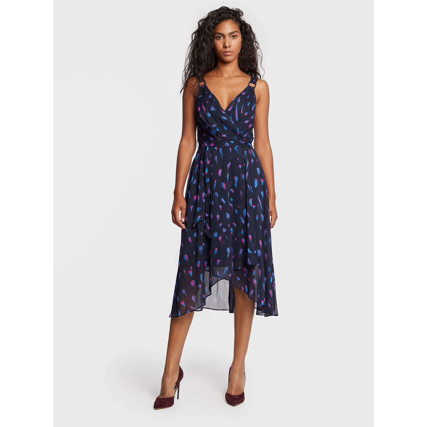 DKNY Лятна рокля DD2ER859 Тъмносин Regular Fit - Pepit.bg