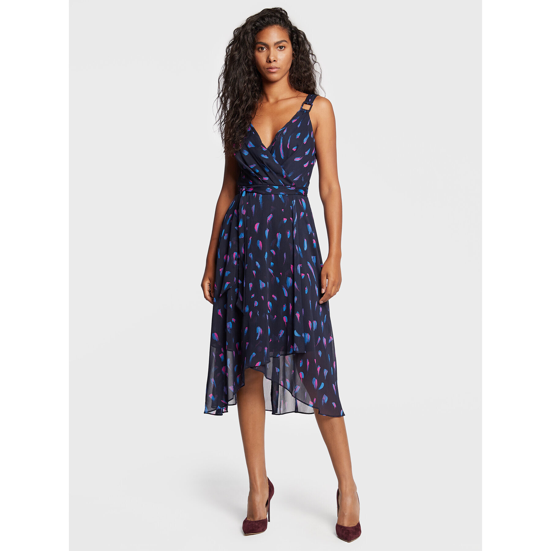 DKNY Лятна рокля DD2ER859 Тъмносин Regular Fit - Pepit.bg
