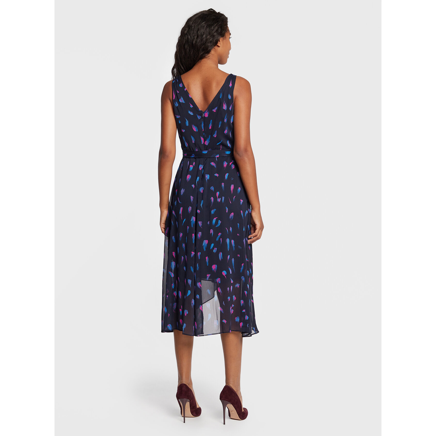 DKNY Лятна рокля DD2ER859 Тъмносин Regular Fit - Pepit.bg