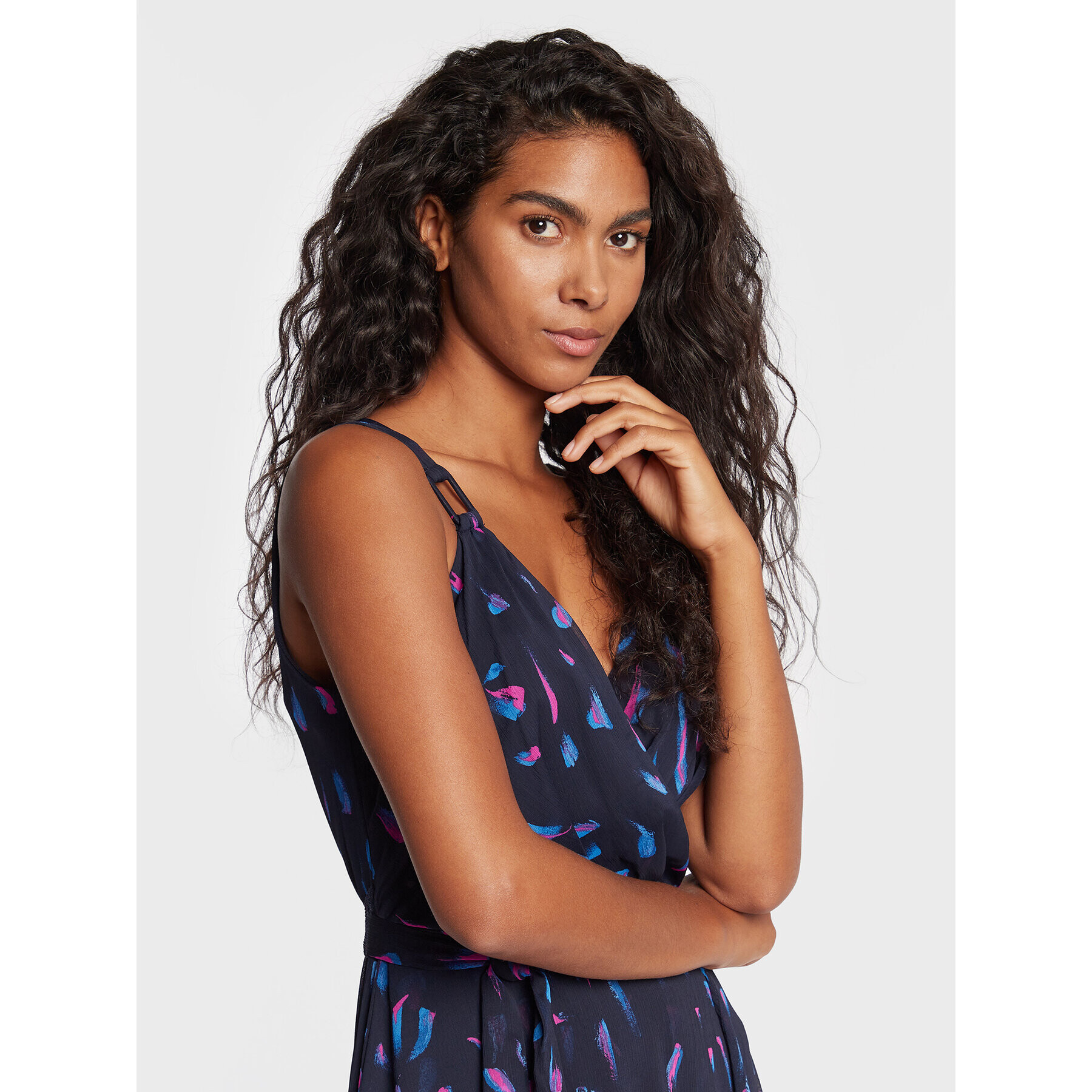 DKNY Лятна рокля DD2ER859 Тъмносин Regular Fit - Pepit.bg