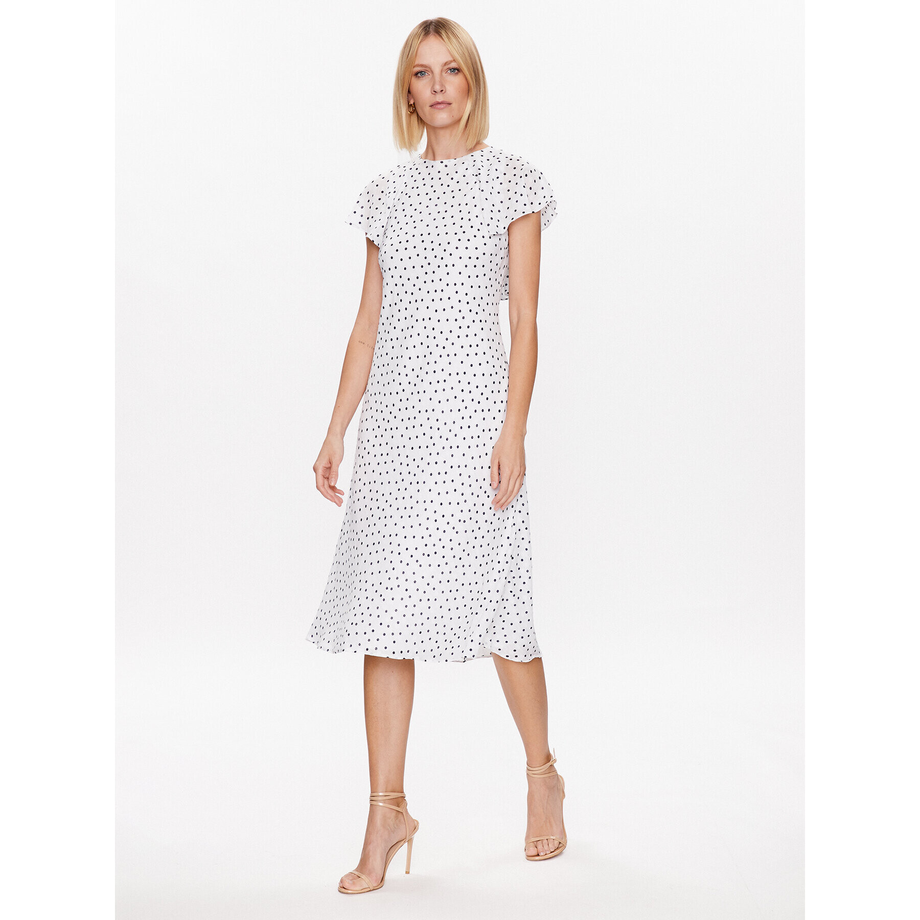 DKNY Лятна рокля DD3C3581 Бял Regular Fit - Pepit.bg