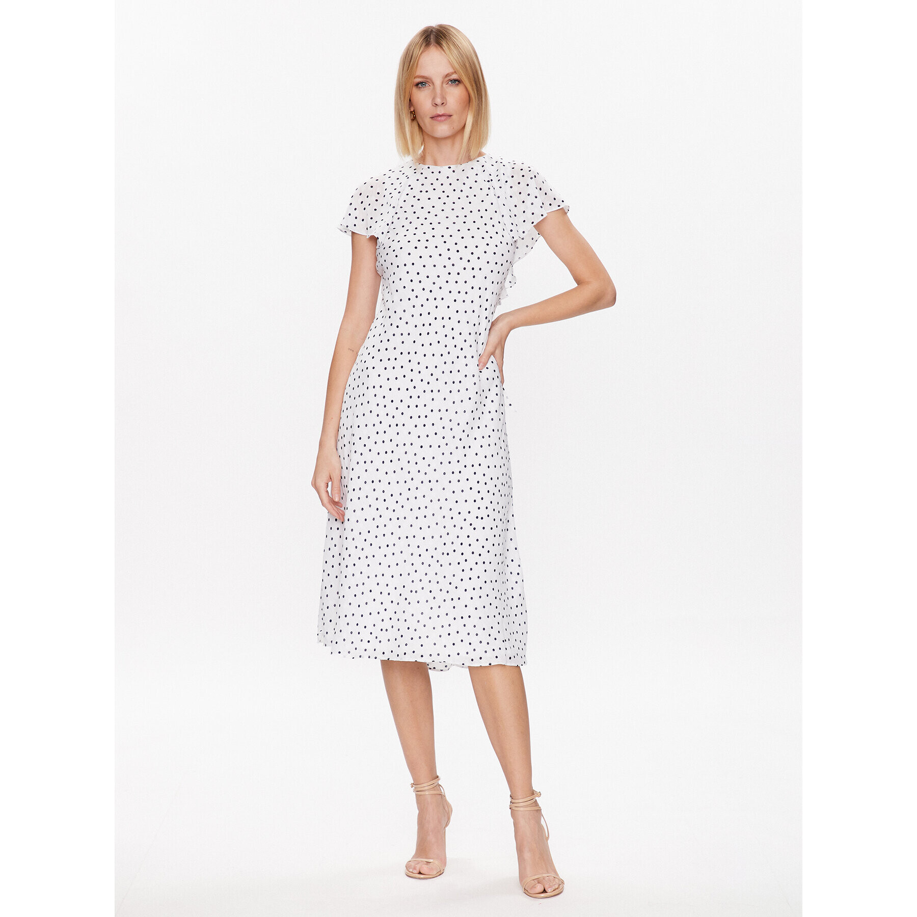 DKNY Лятна рокля DD3C3581 Бял Regular Fit - Pepit.bg