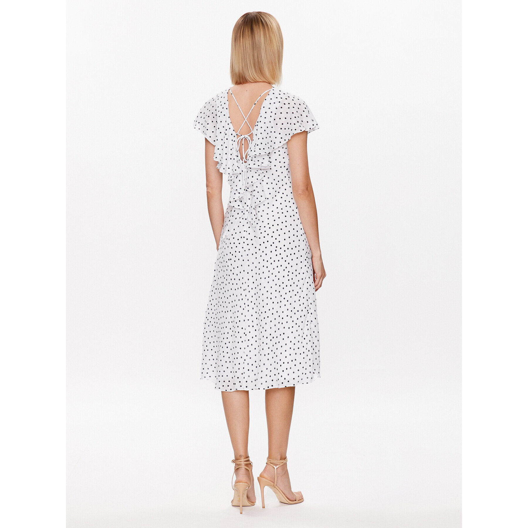 DKNY Лятна рокля DD3C3581 Бял Regular Fit - Pepit.bg