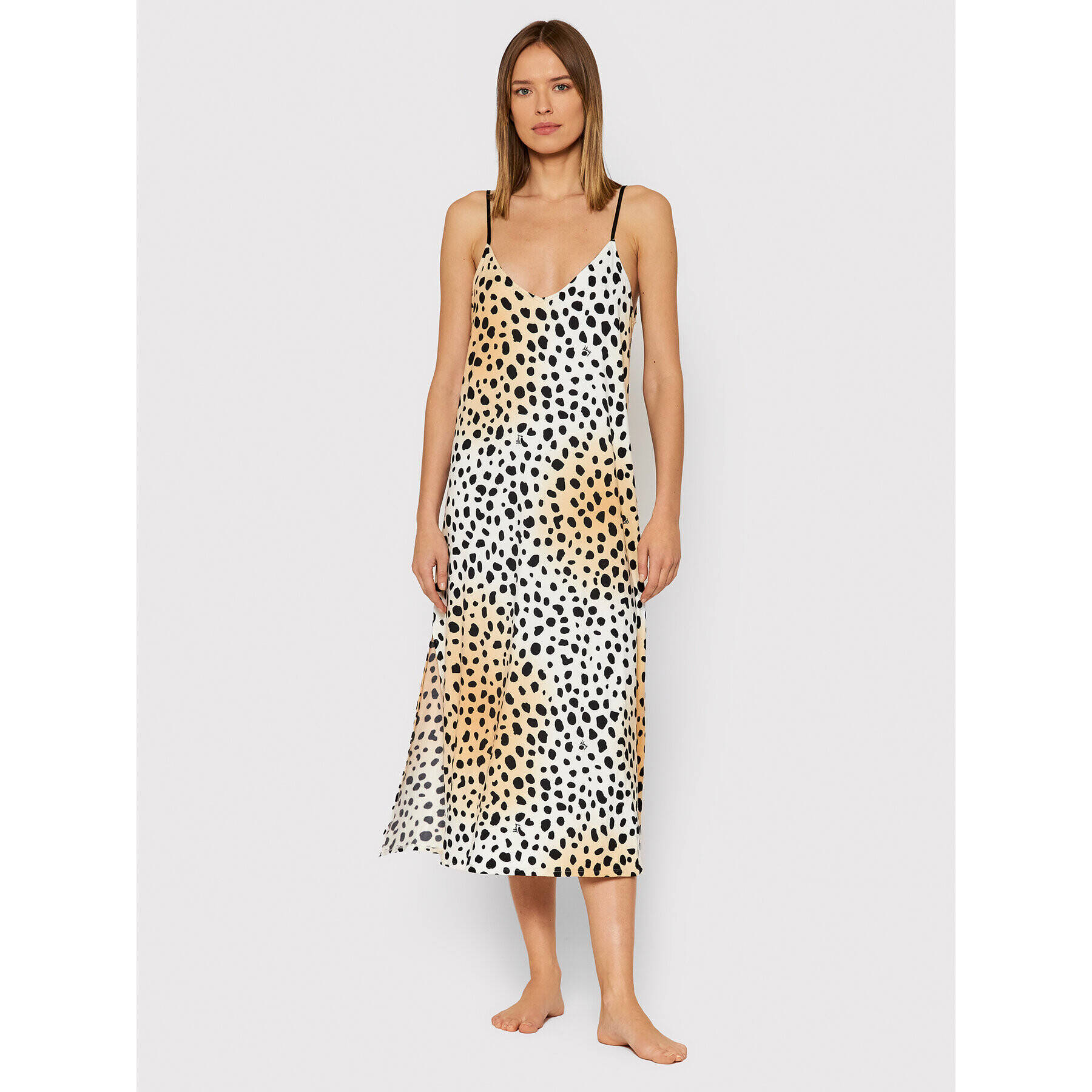 DKNY Нощница YI2022496 Бежов Regular Fit - Pepit.bg