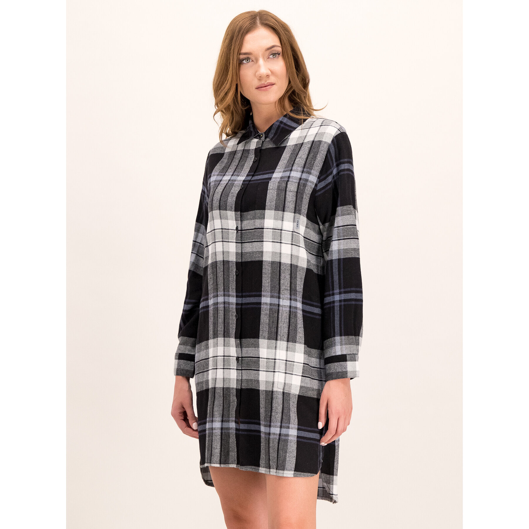 DKNY Рокля тип риза YI2319476 Сив Regular Fit - Pepit.bg