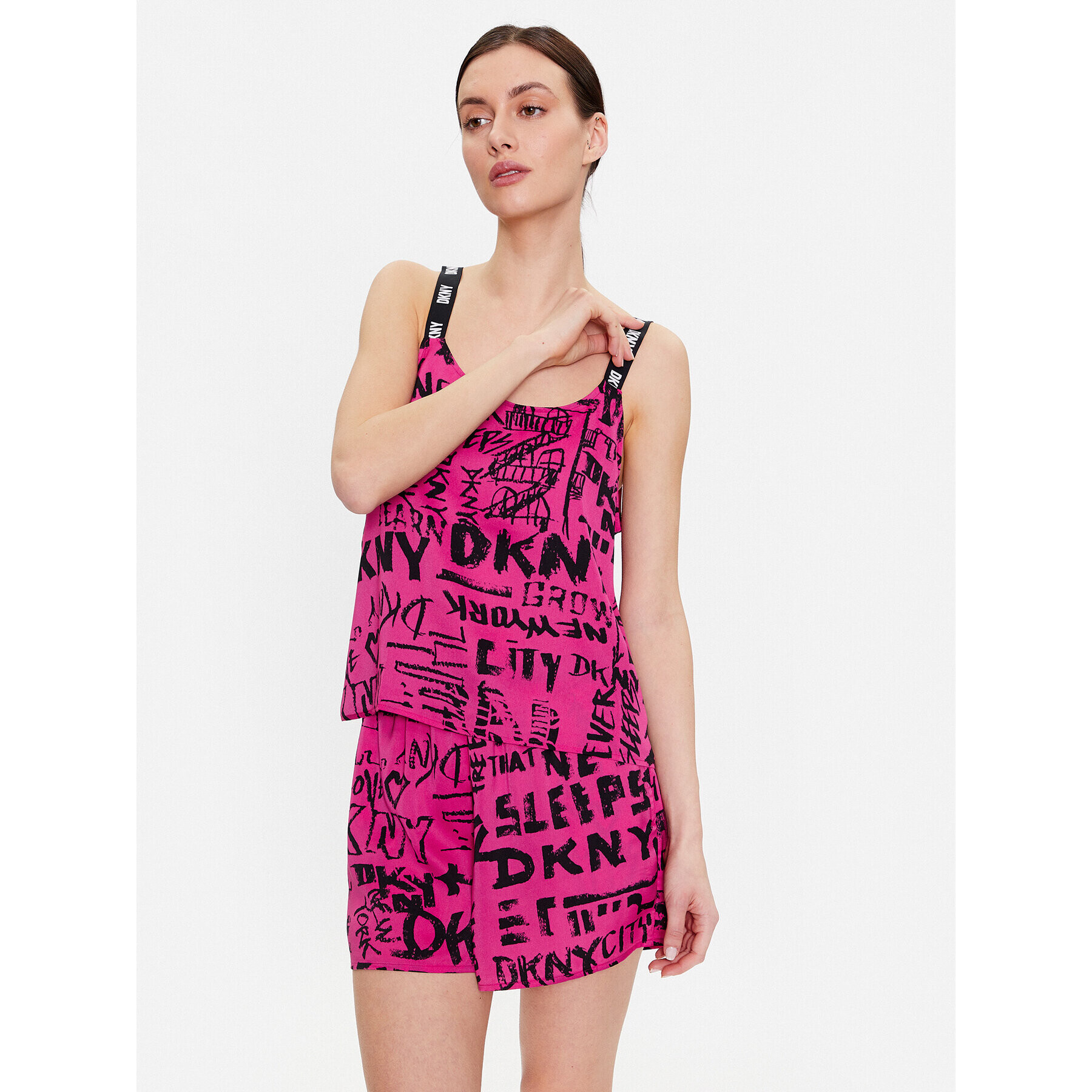 DKNY Пижама YI2522629 Розов Regular Fit - Pepit.bg