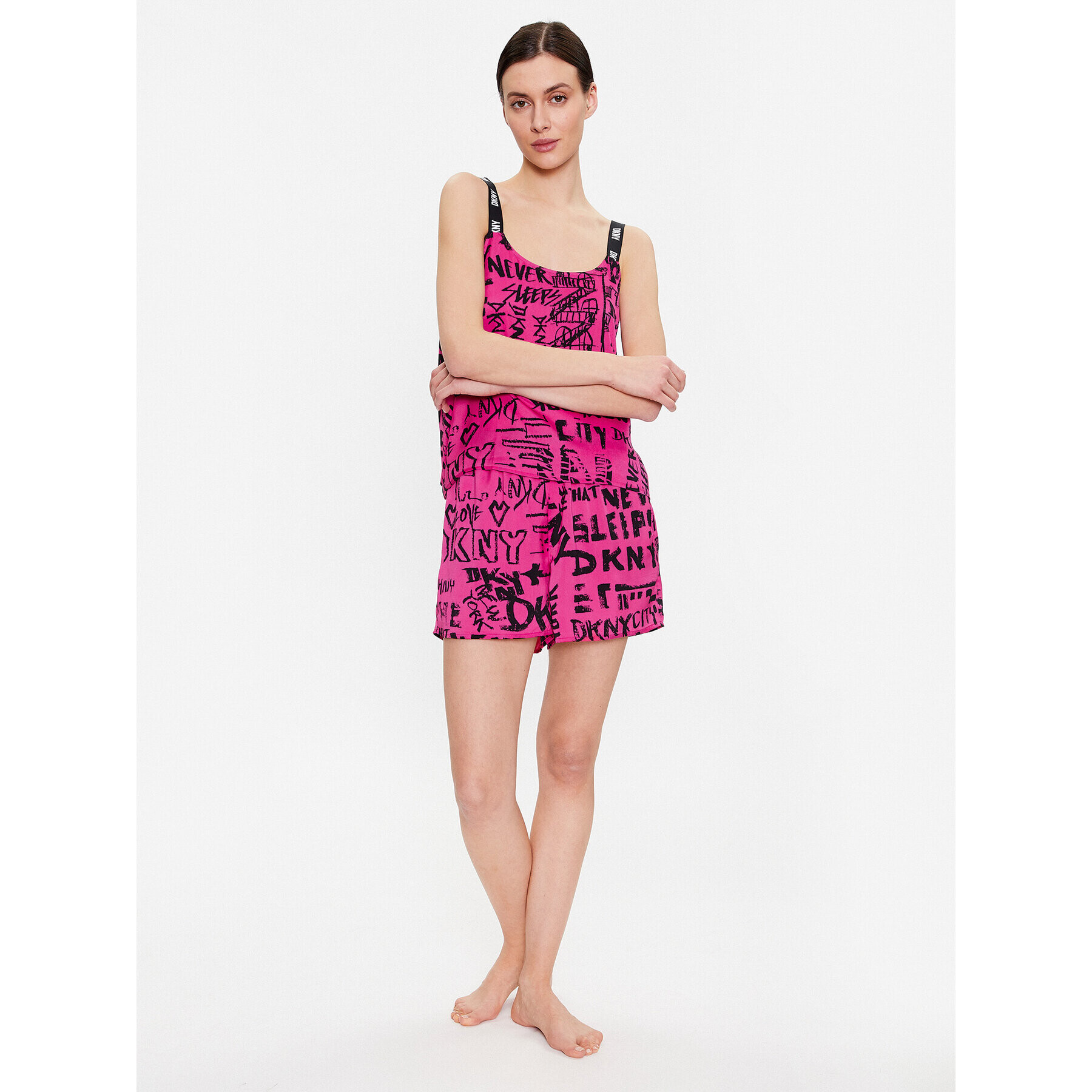 DKNY Пижама YI2522629 Розов Regular Fit - Pepit.bg